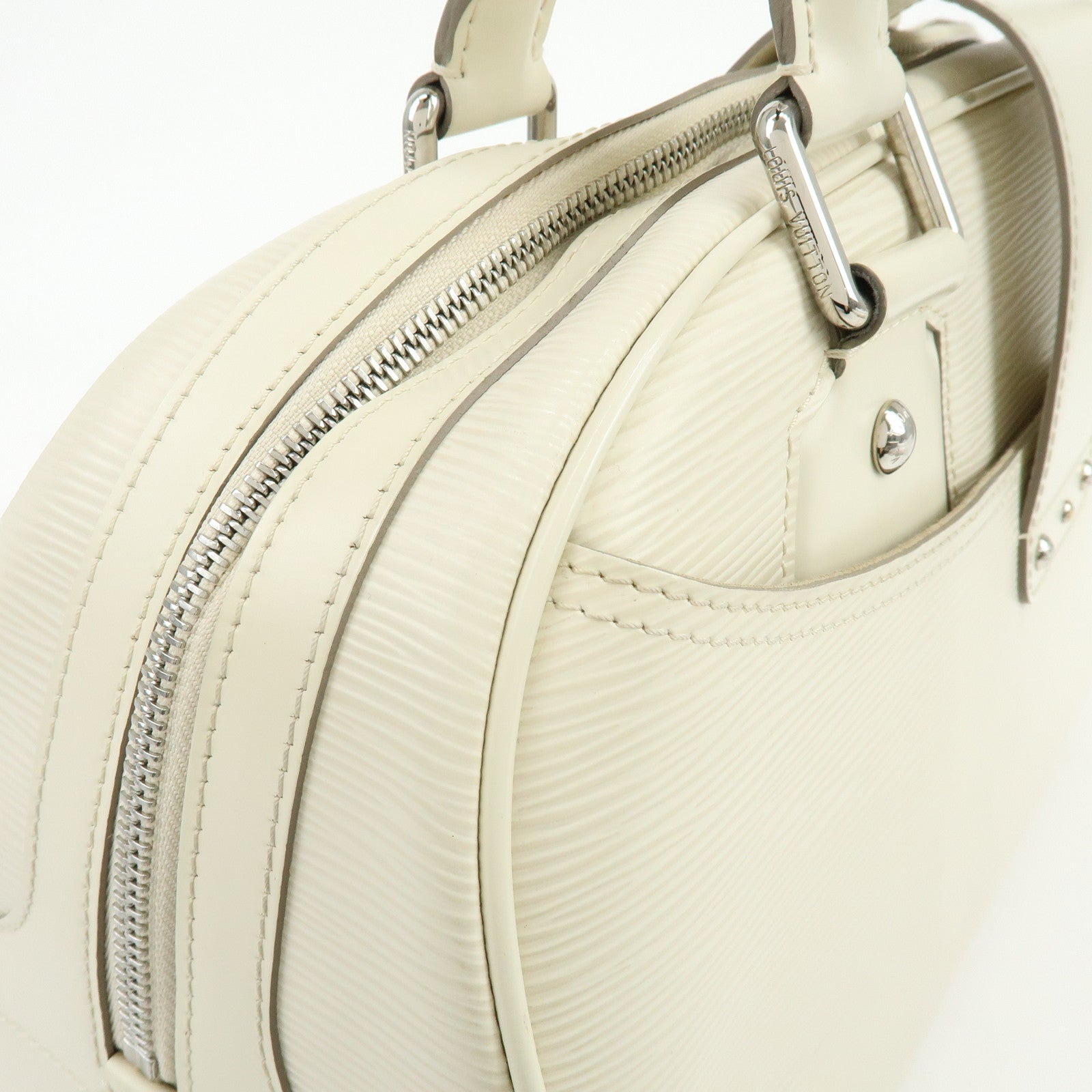 Louis Vuitton Epi Montaigne GM Bowling Hand Bag Ivoire White M5931J