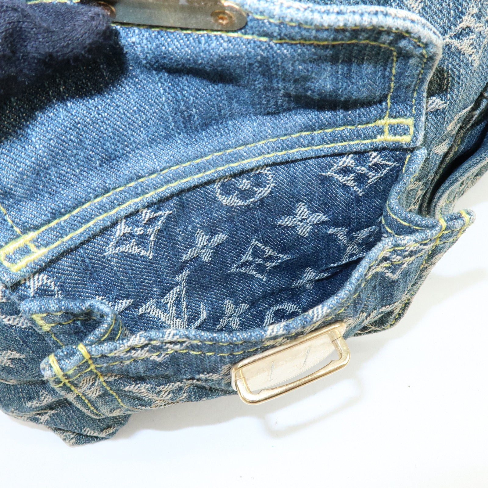 Louis Vuitton Monogram Denim Baggy GM Shoulder Bag Blue M95048