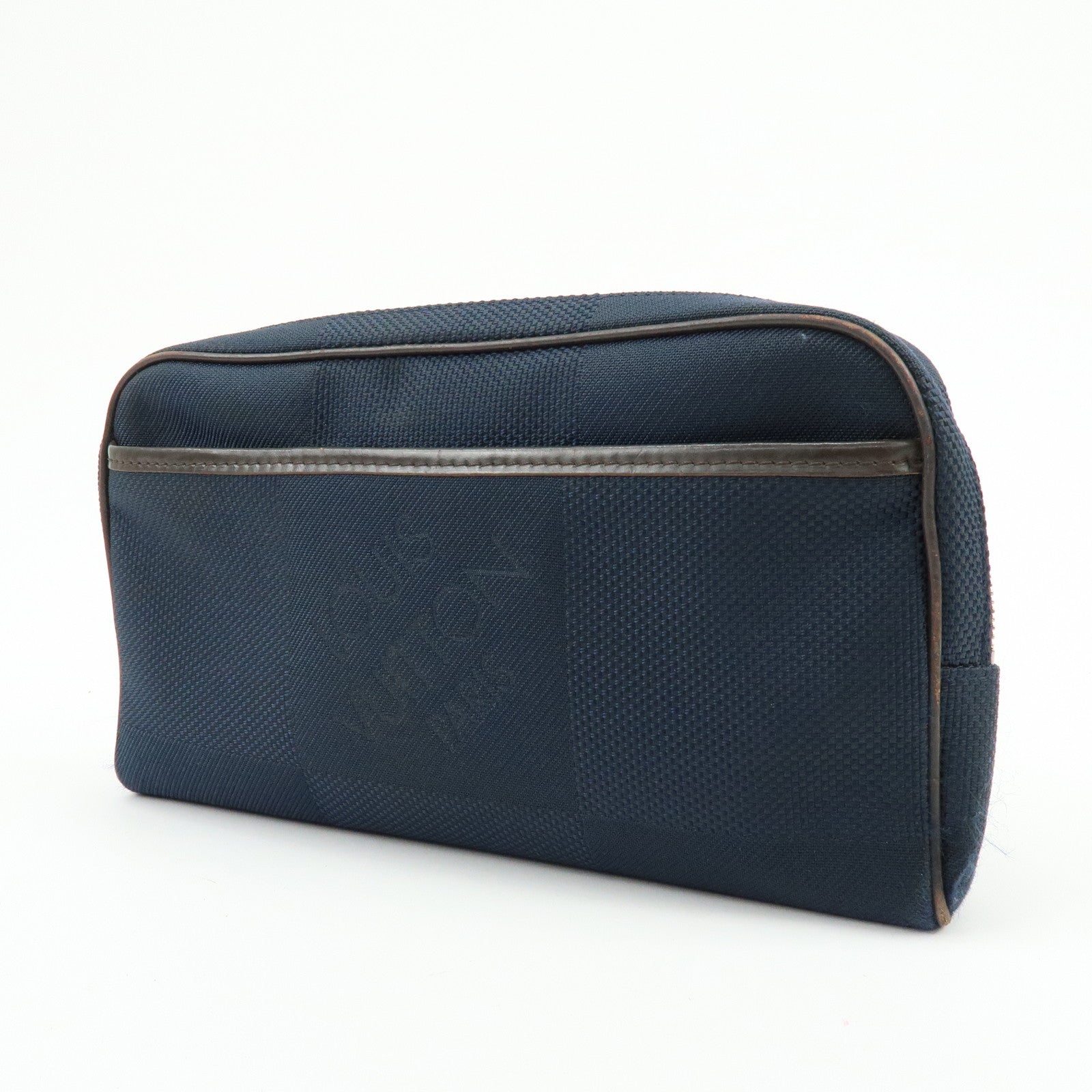 Louis Vuitton Damier Geant Canvas Leather Waist Body Bag Bleu Ocean