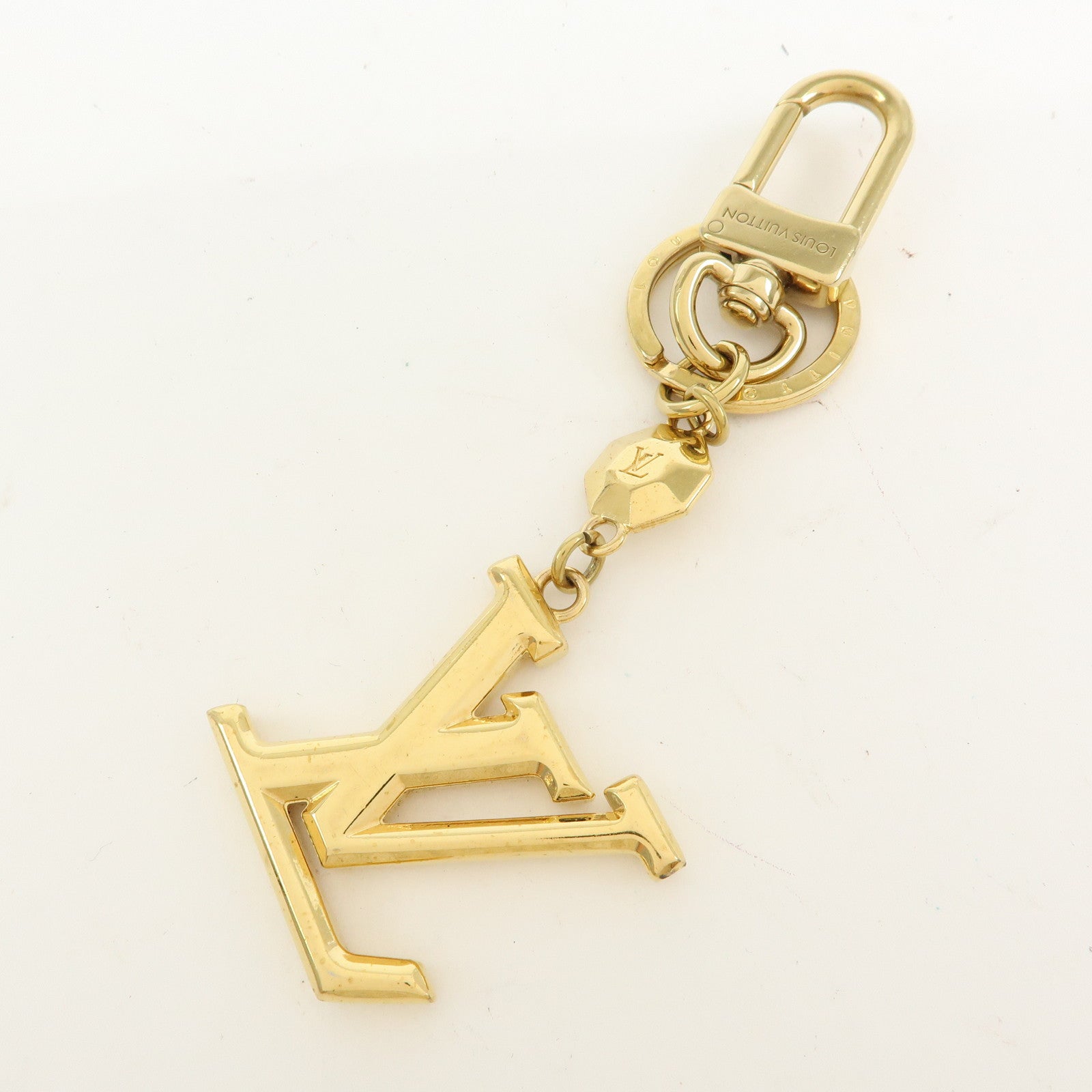 Louis Vuitton Porte Cles LV Facettes Bag Charm Key Chain Gold M65216