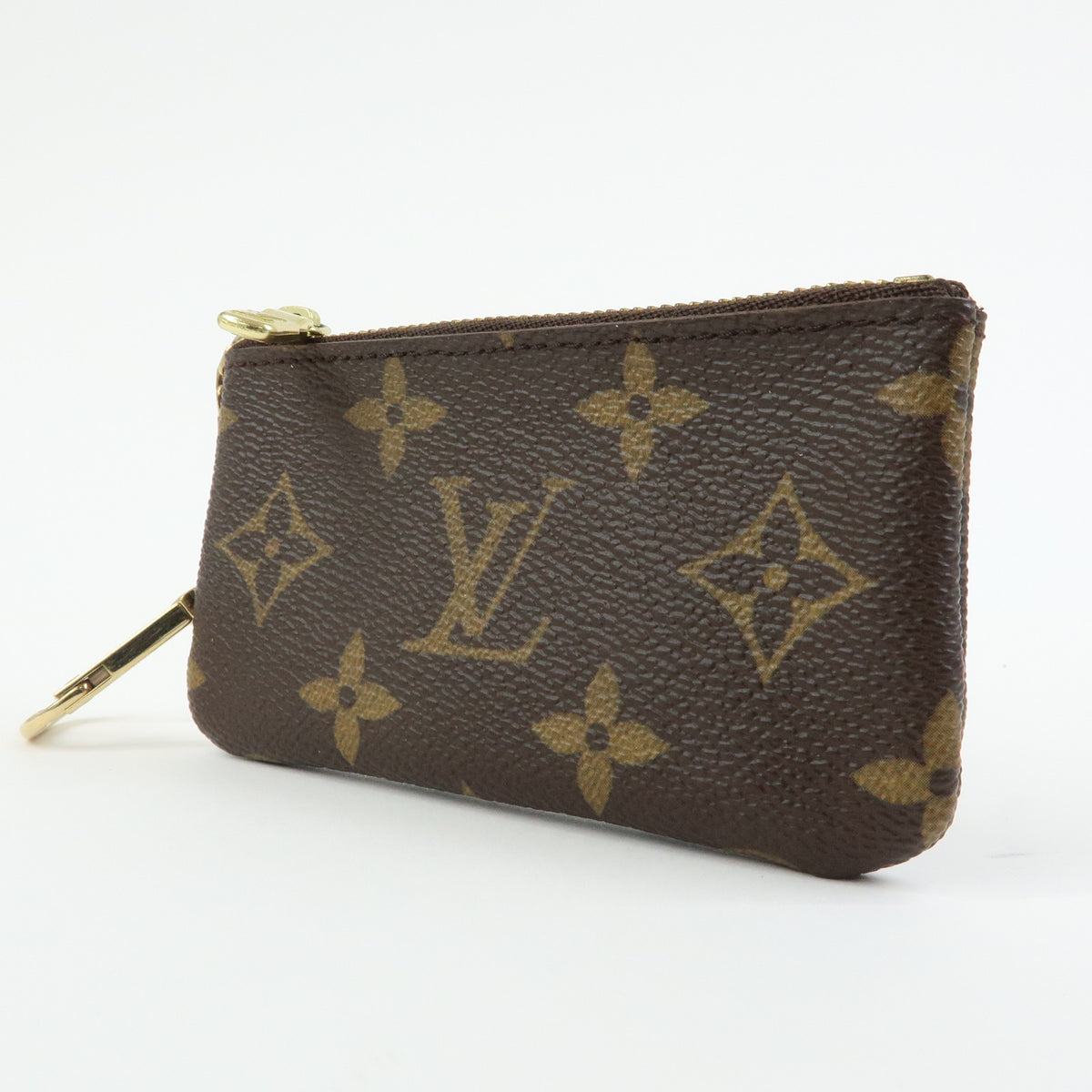 Louis Vuitton Monogram Pochette Cles Coin Case Key Case Brown M62650