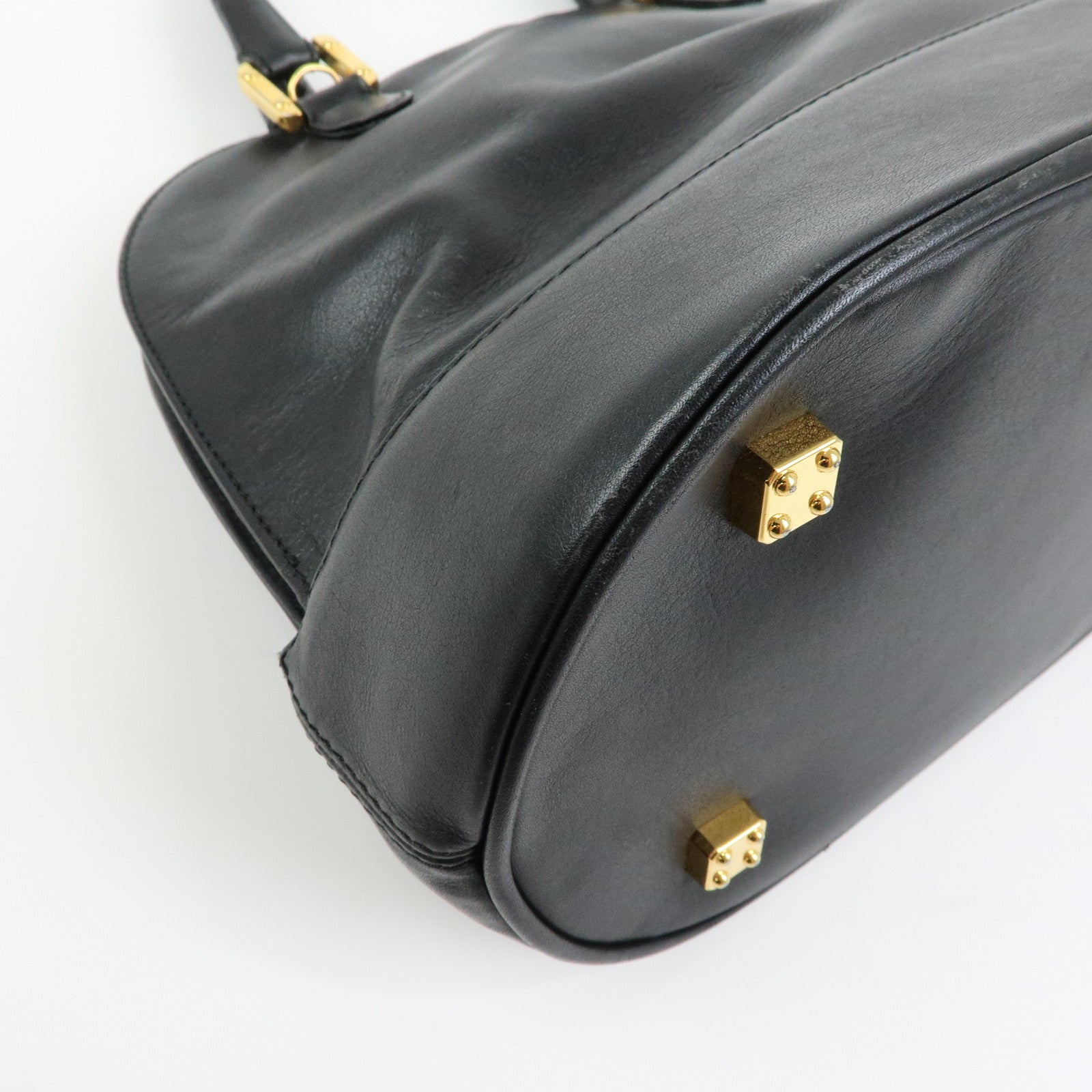 LOEWE Anagram Calf Leather Hand Bag  Black