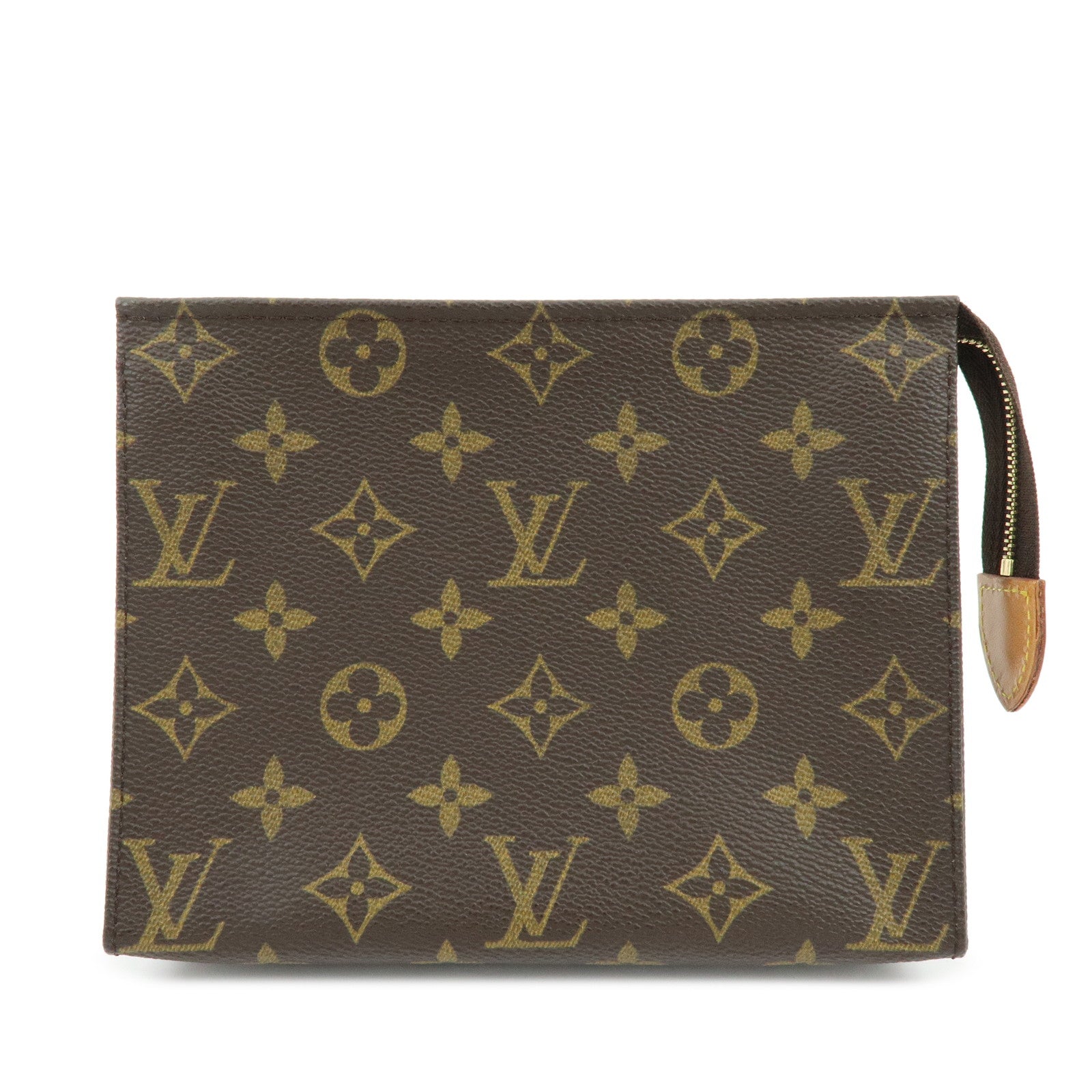 Louis Vuitton Monogram Poche Toilette 19 Clutch Bag Pouch Brown M47544