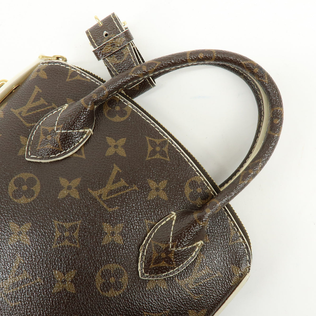 Louis Vuitton Monogram Shiny Lockit BB Mini Hand Bag  Brown M40599