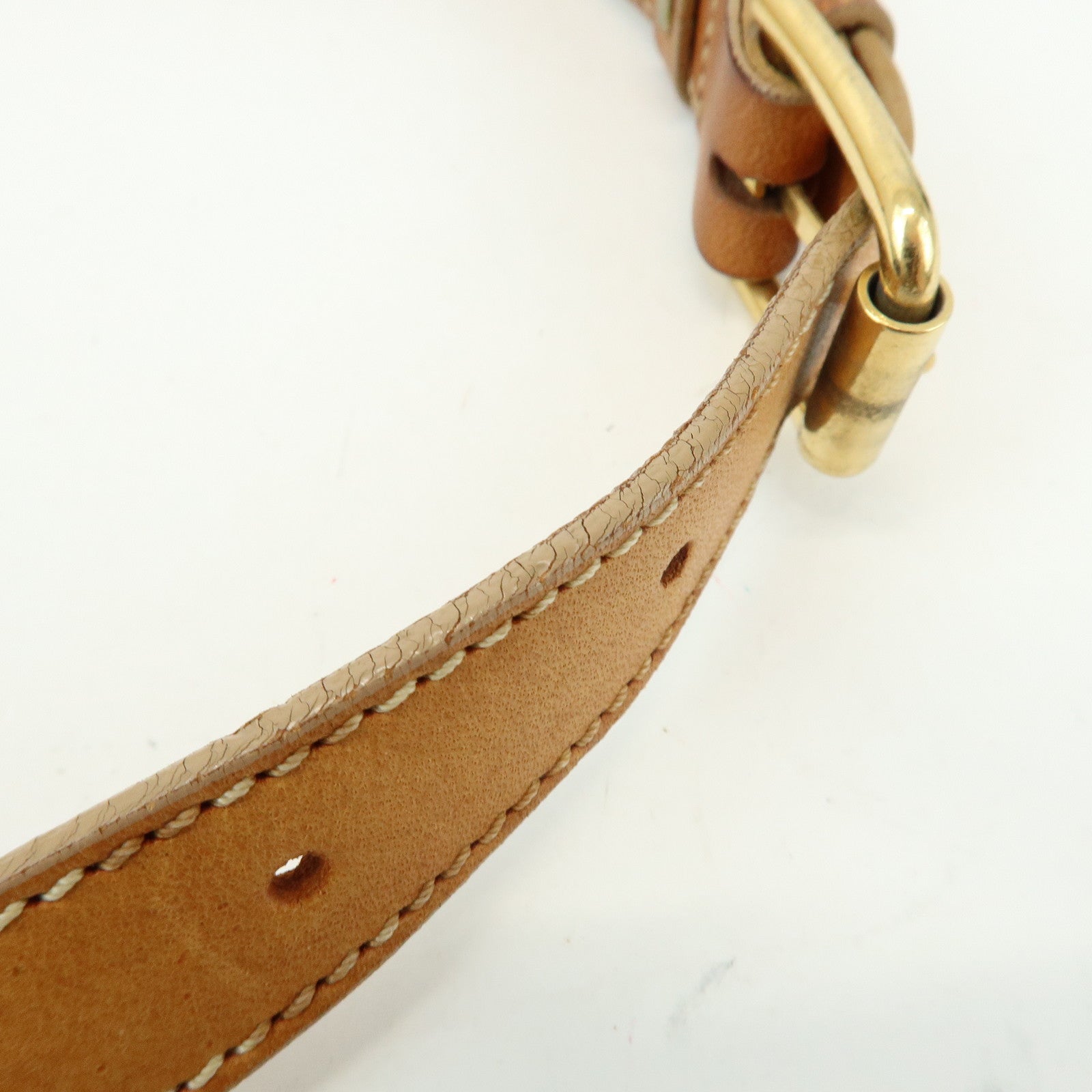 CELINE Macadam PVC Leather Shoulder Bag Crossbody Bag Beige Camel