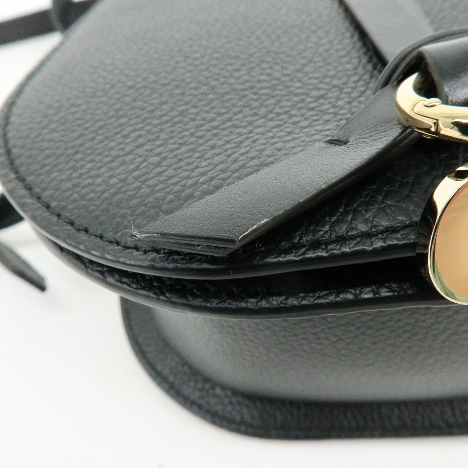 Chloe Alphabet Leather Shoulder Bag Crossbody Bag Black