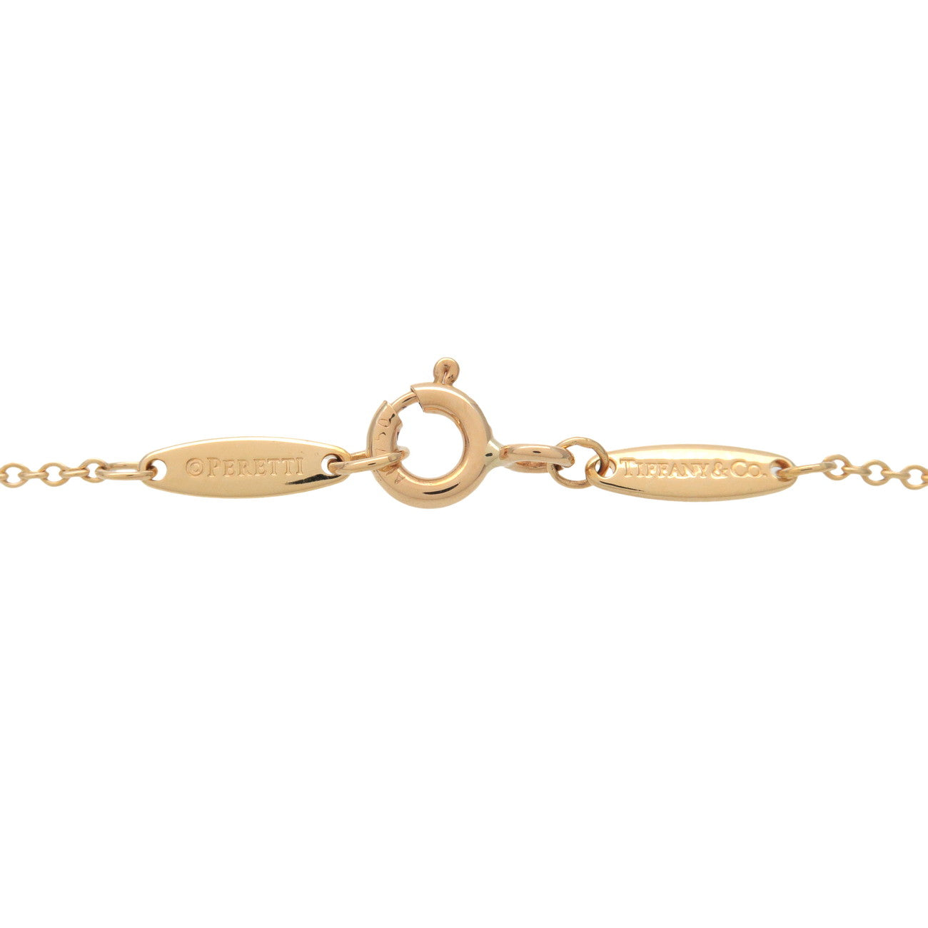 Tiffany & Co By The Yard 1P Diamond Necklace K18 750YG Yellow Gold