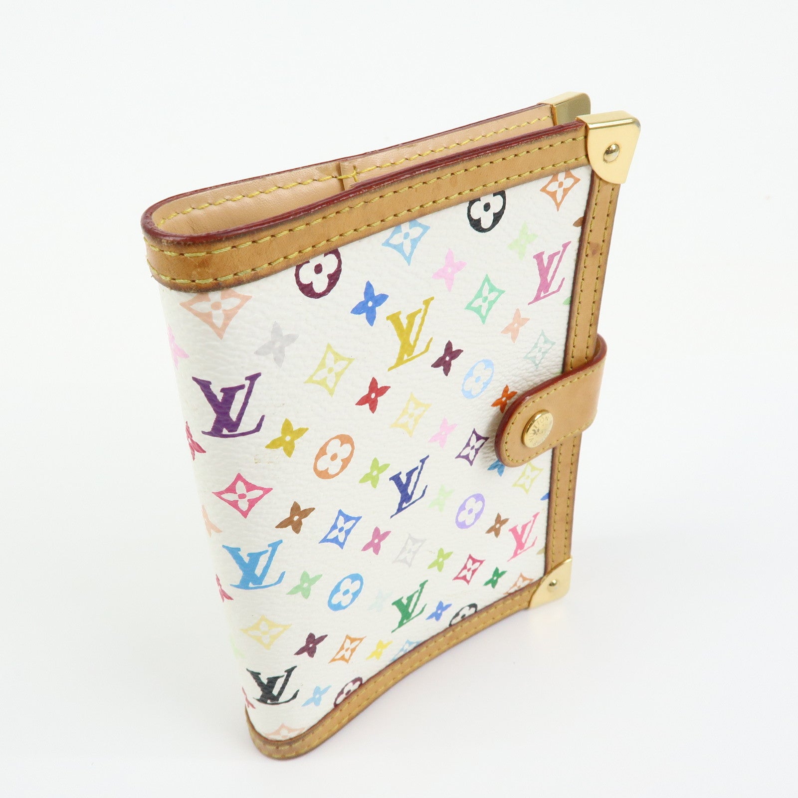 Louis Vuitton Monogram Multicolor Agenda PM Planner Cover Blanc R20896