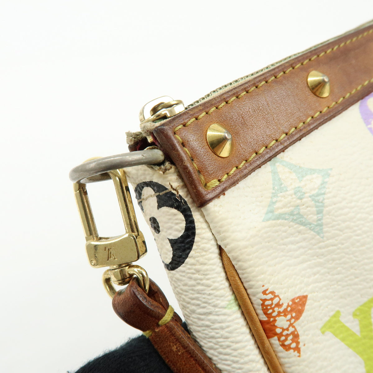 Louis Vuitton Monogram Multicolor Pochette Accessoires Blanc M92649