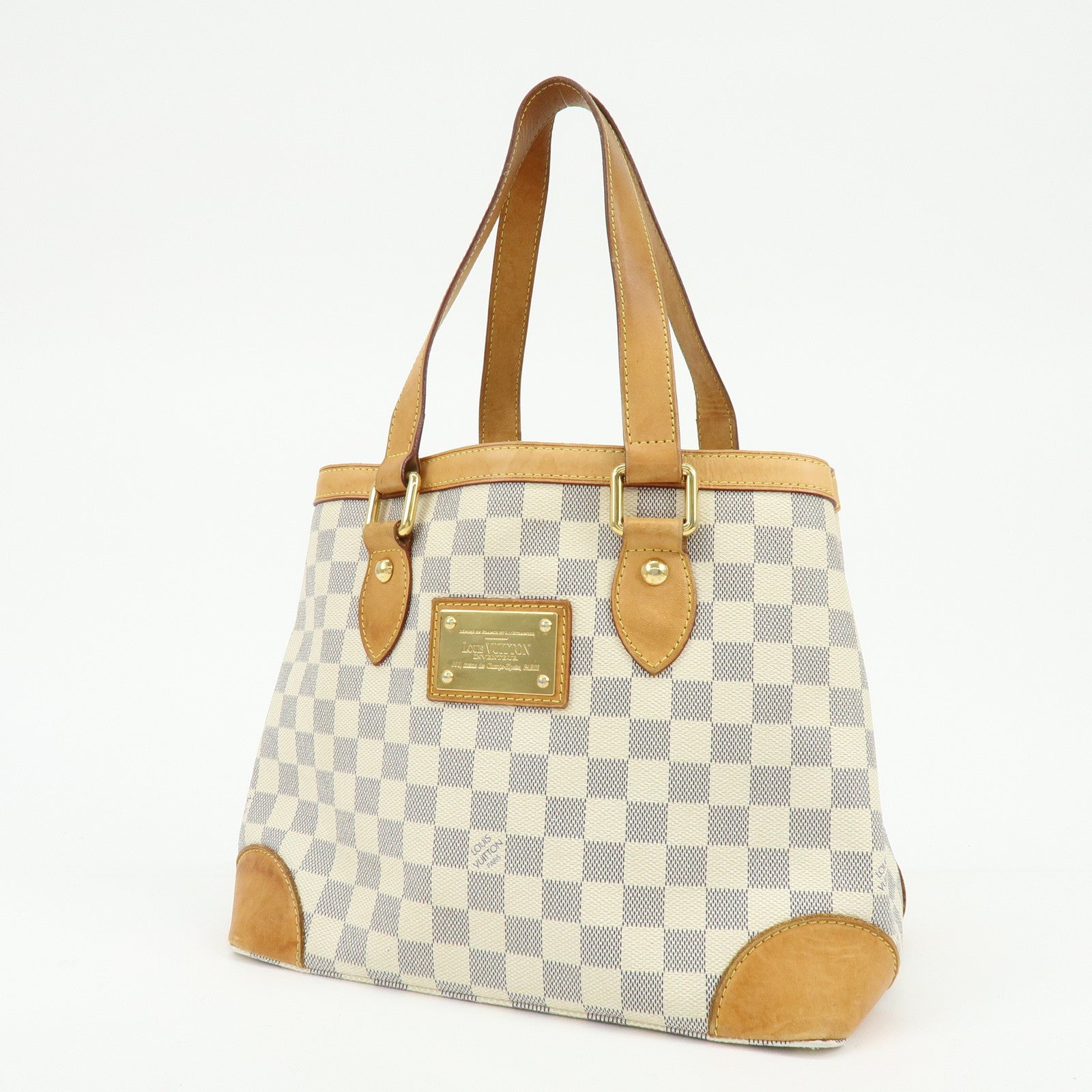 Louis Vuitton Damier Azur Hampstead PM Hand Bag Ivory N51207