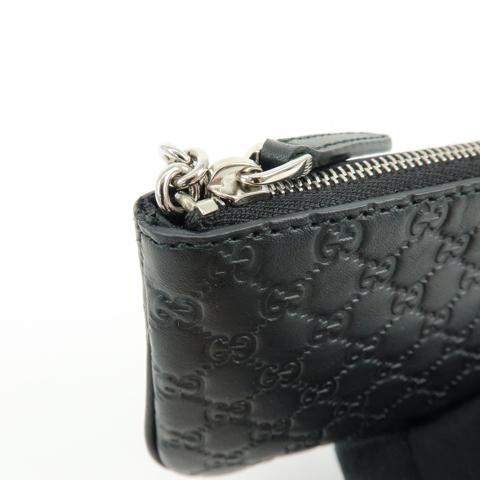 GUCCI  Microguccissima Calf Leather Coin Case Black 544476