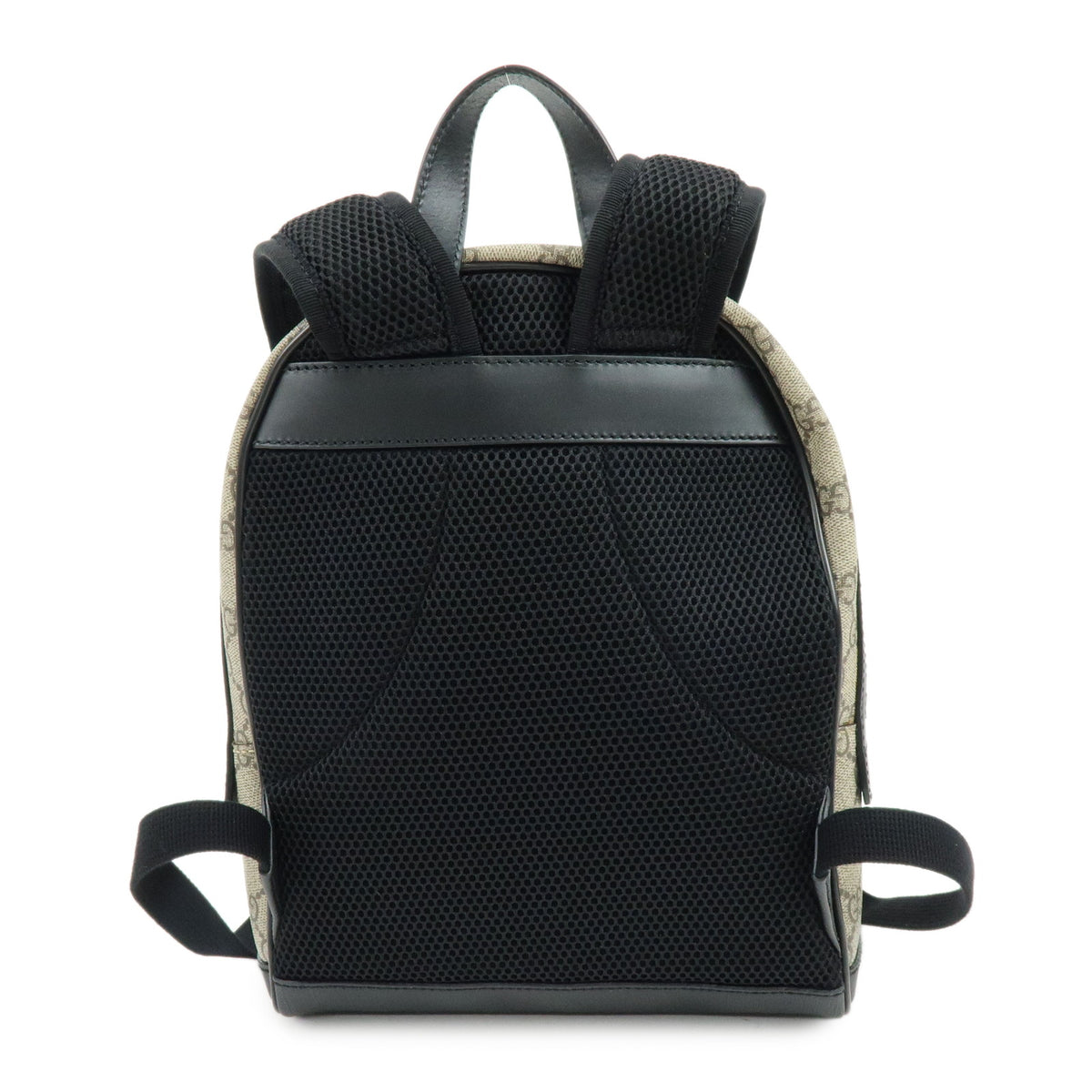 GUCCI GG Supreme Leather Backpack Rucksack Beige Black 429020