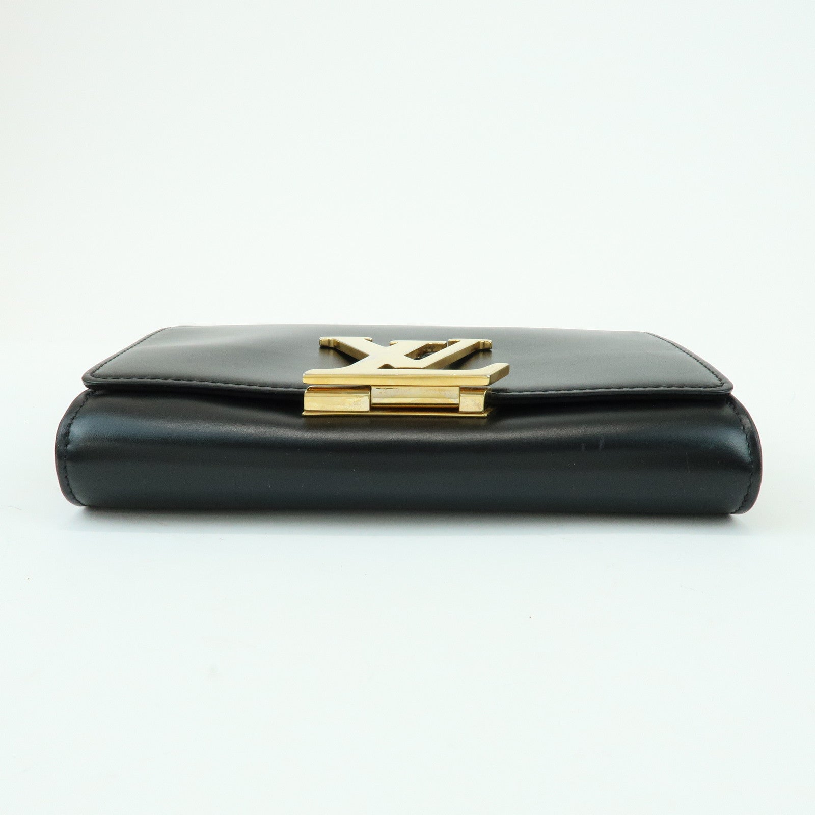 Louis Vuitton Pochette Louise MM Leather Chain Shoulder Bag Noir M51033
