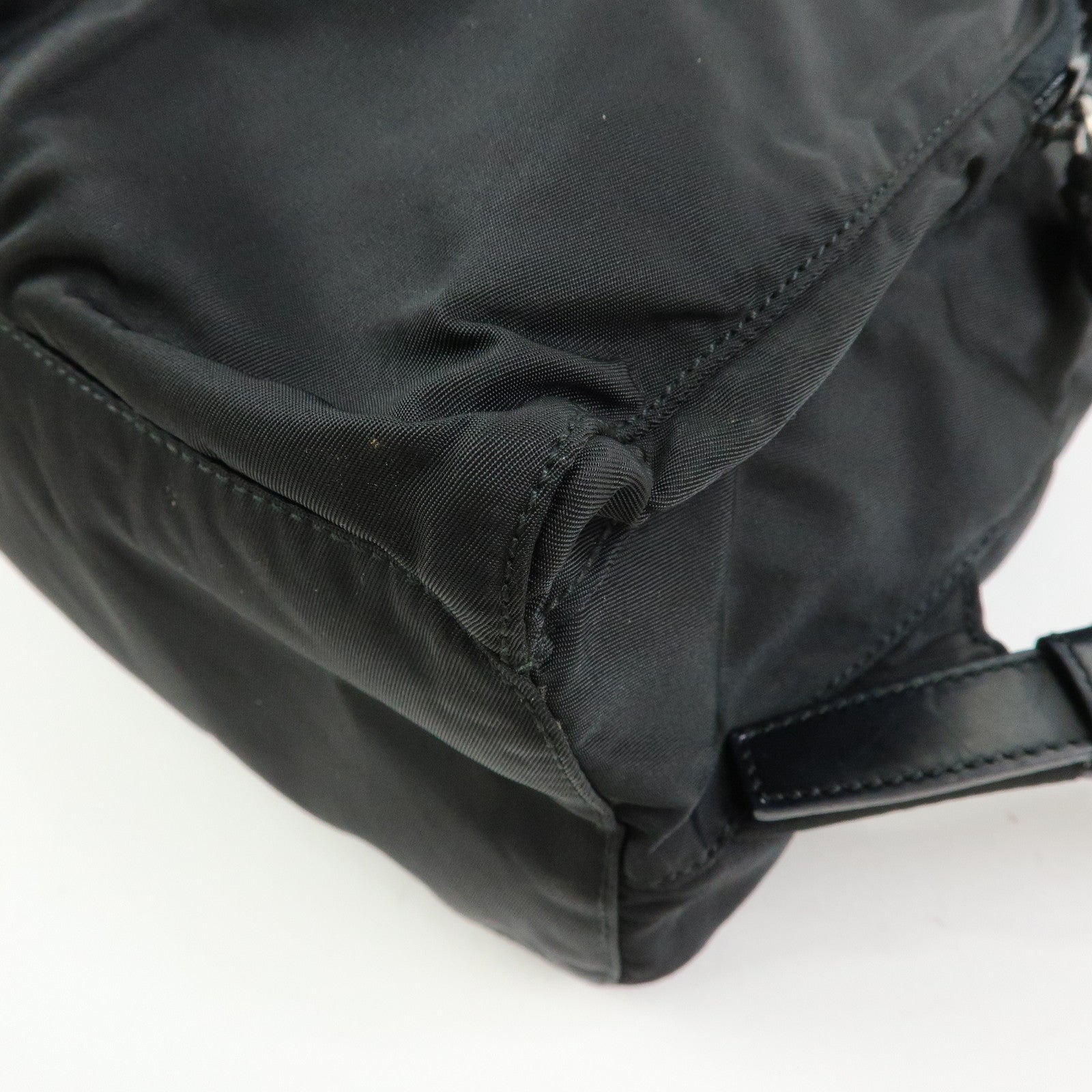 PRADA Triangle Logo Nylon Backpack Rucksack Black 1BZ005
