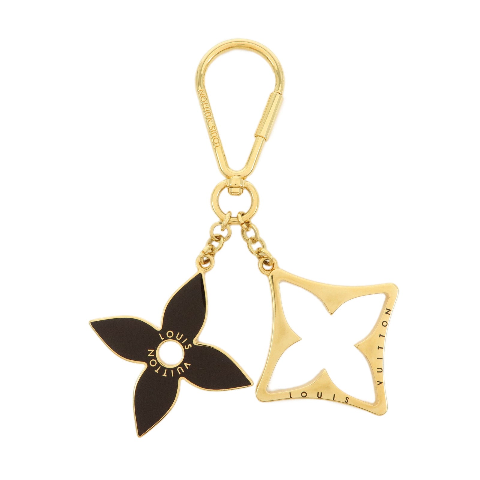 Louis Vuitton Porte Cles Puzzle Bag Charm Dark Brown Gold M65218