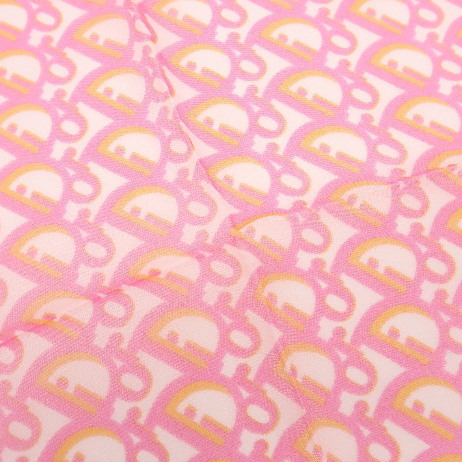 Christian Dior Trotter Silk 100% Scarf Handkerchief Pink