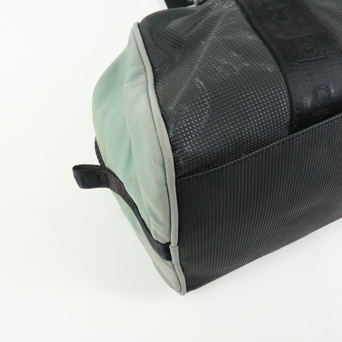CHANEL Sport Line Nylon Canvas  Boston Bag Black Emerald Green
