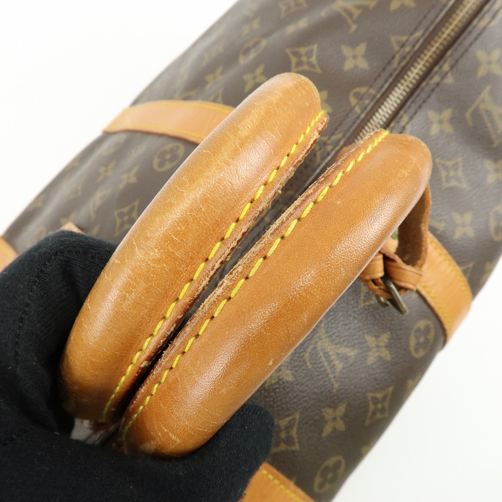 Louis Vuitton Monogram Keep All 55 Bandouliere Boston Bag Brown M56714