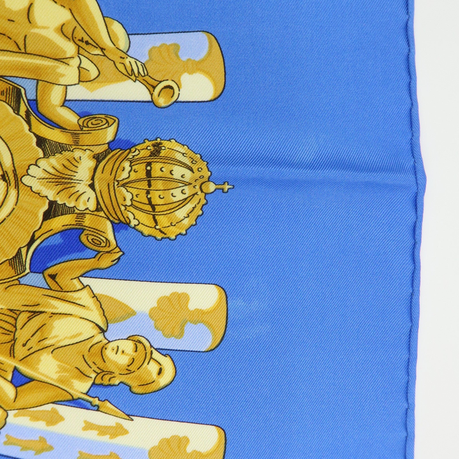 HERMES Set of 2 Carre90 Silk 100% Scarf La MARINE a RAMES/GRAND APPARAT