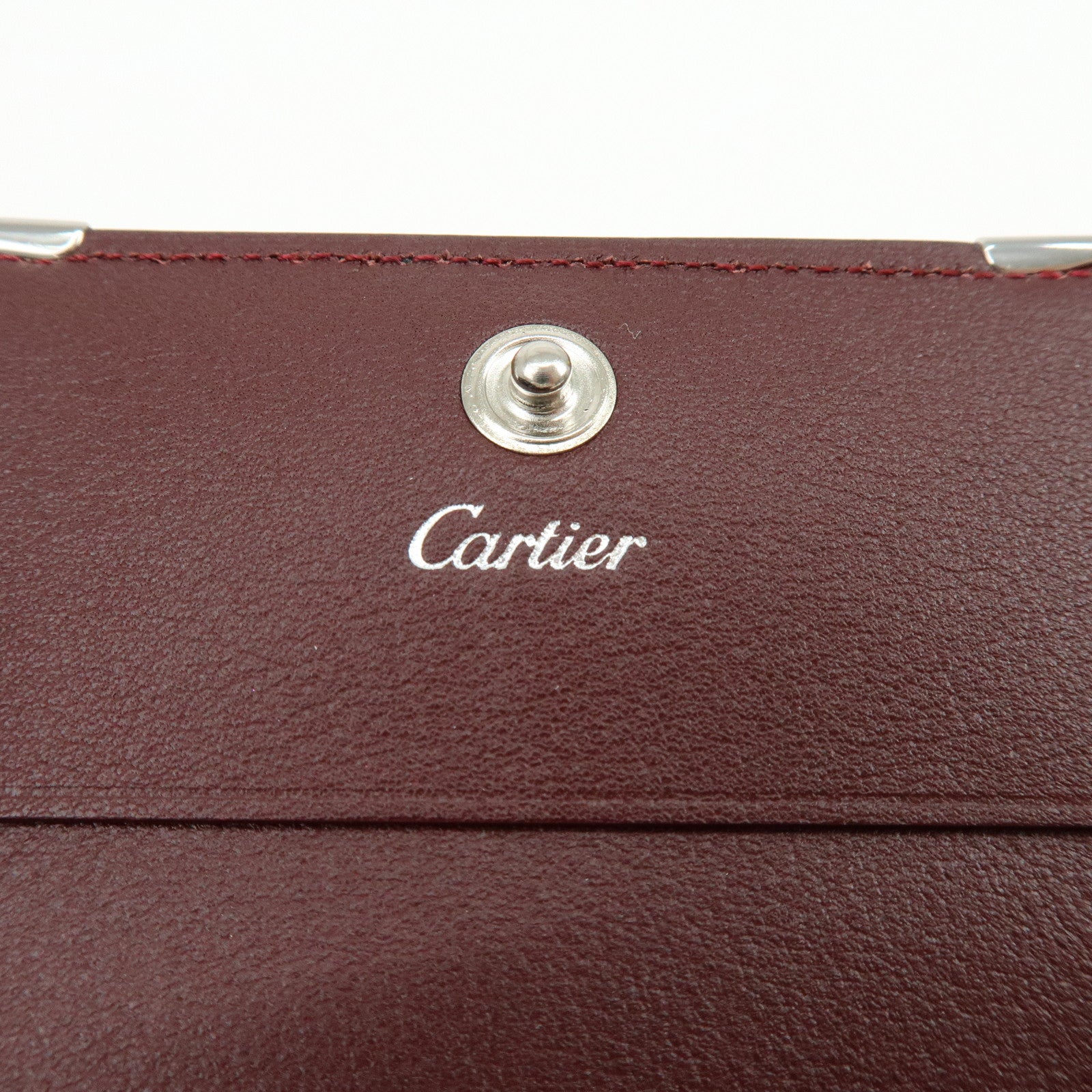 Cartier Must De Cartier Leather Coin Case Coin Purse Black