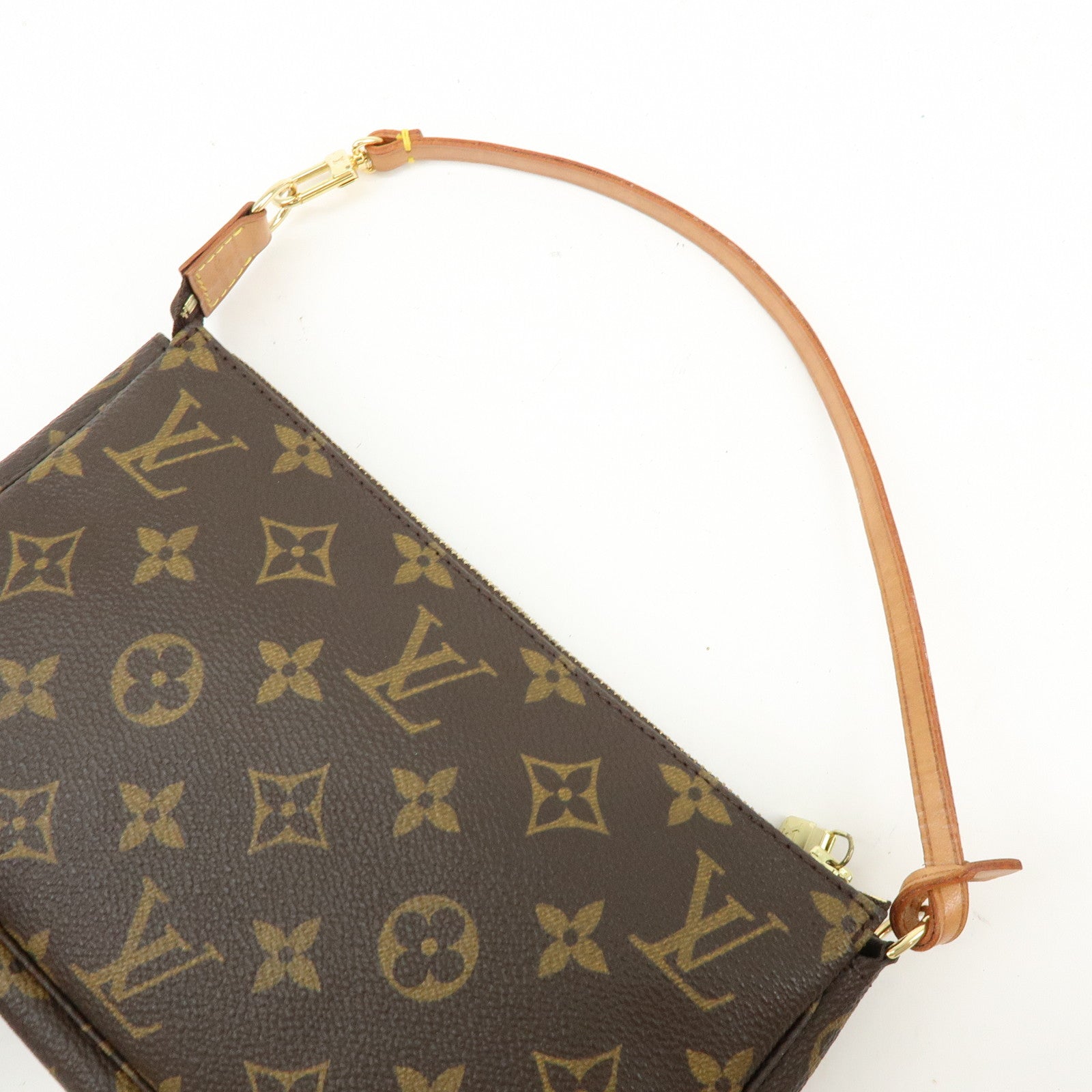 Louis Vuitton Monogram Pochette Accessoires Pouch Hand Bag Brown M51980