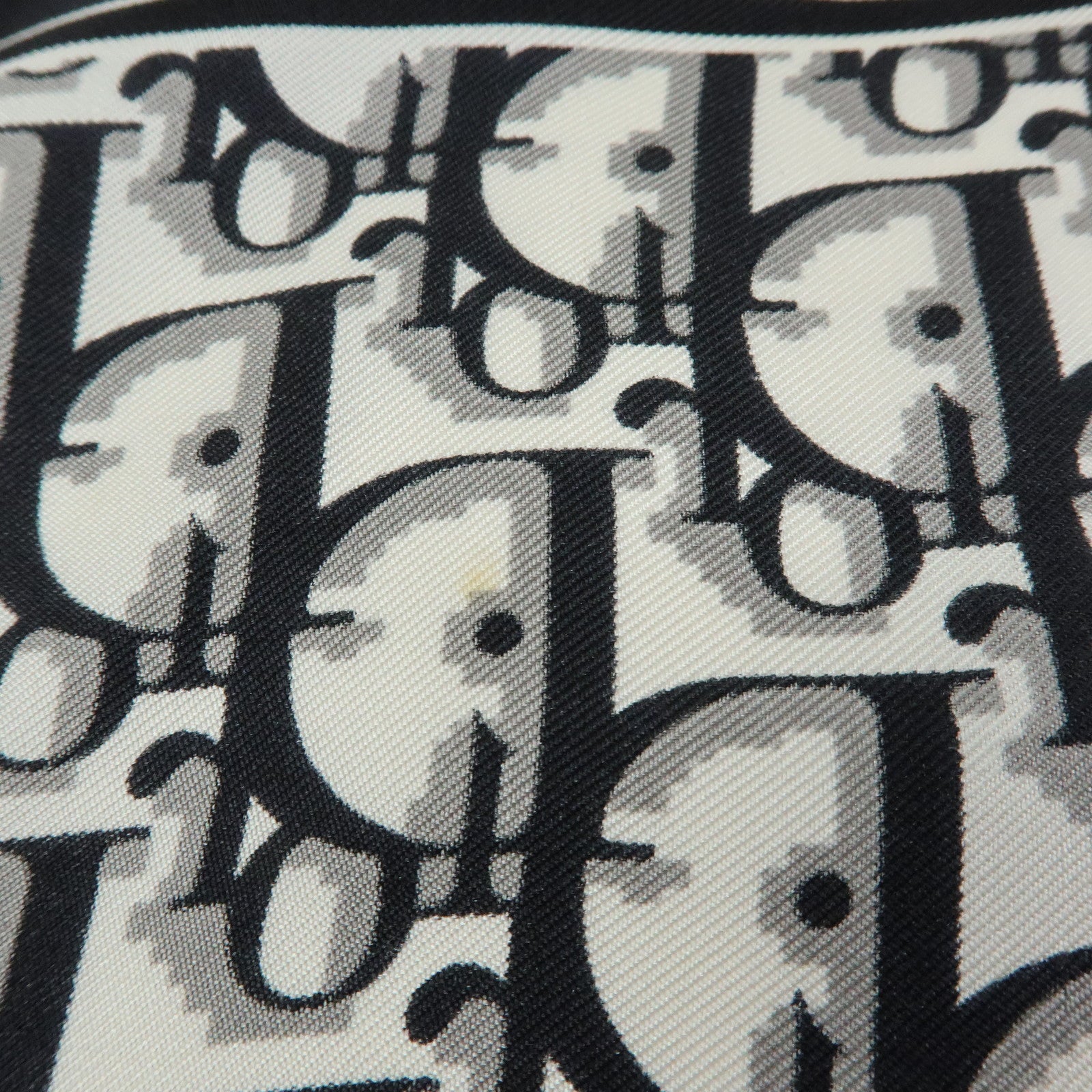 Christian Dior Trotter Silk 100% Scarf Black White