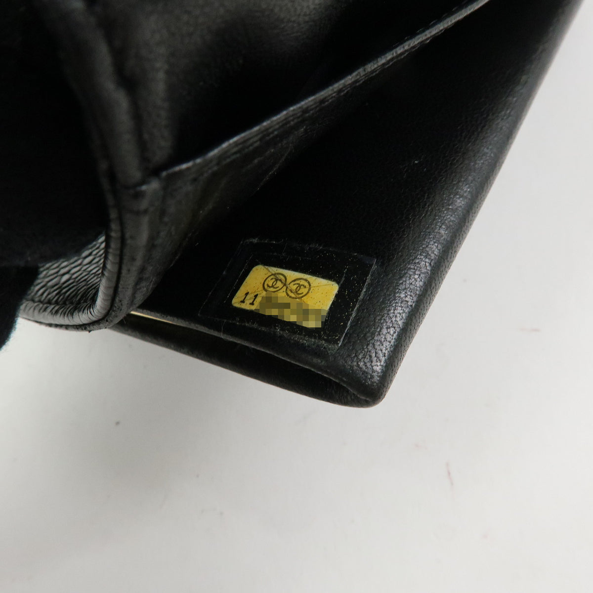 CHANEL COCO Mark Caviarskin Bi-fold Long Wallet  Black A82281