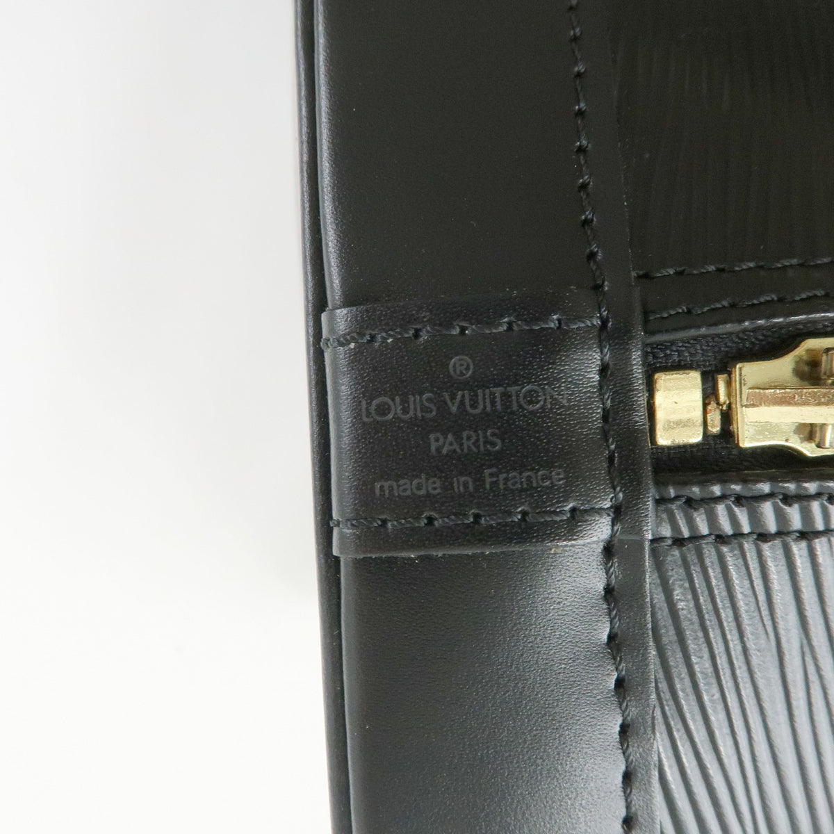 Louis Vuitton Epi Alma PM Leather Hand Bag Noir Black M52142