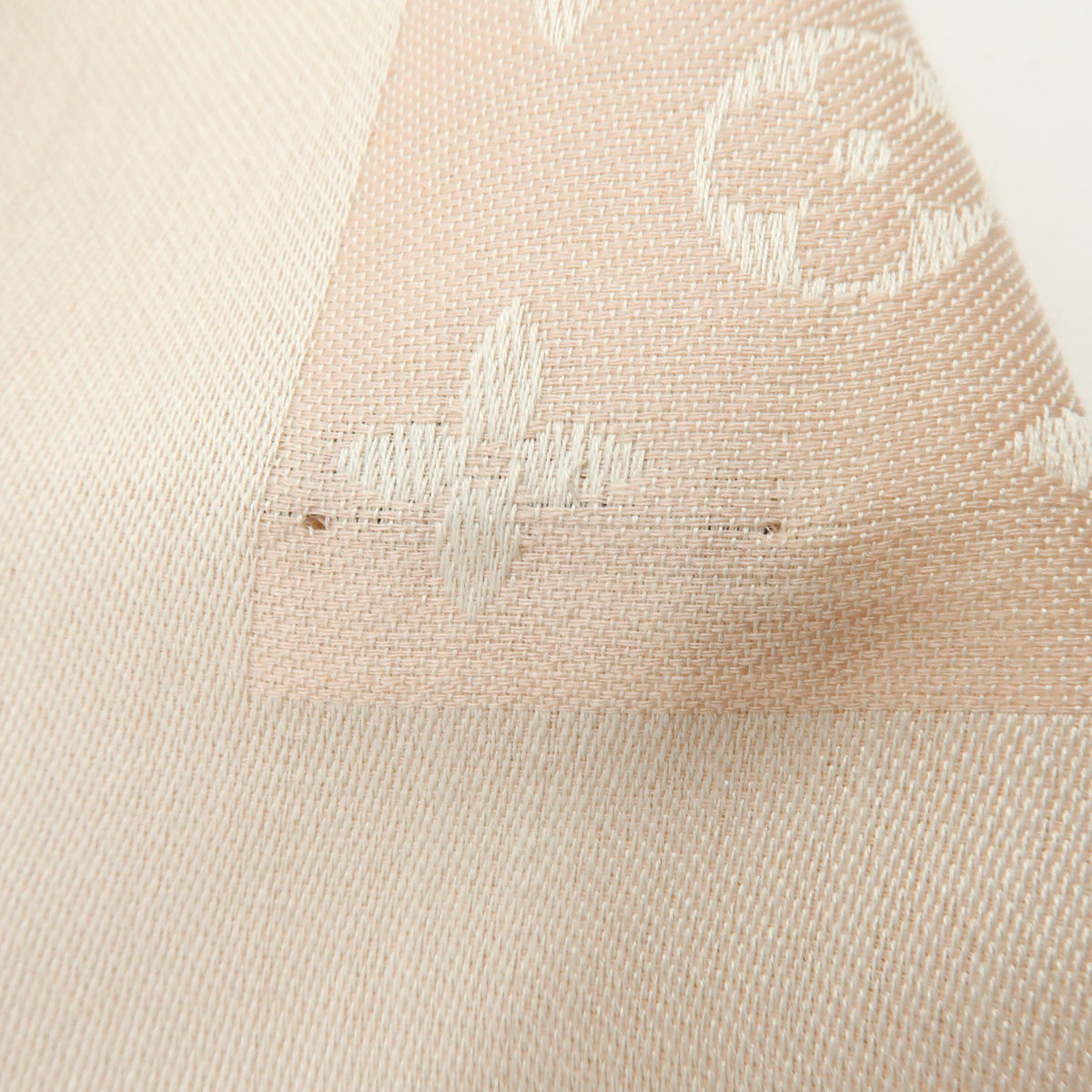 Louis Vuitton Monogram Silk Wool Scarf Shawl Light Pink