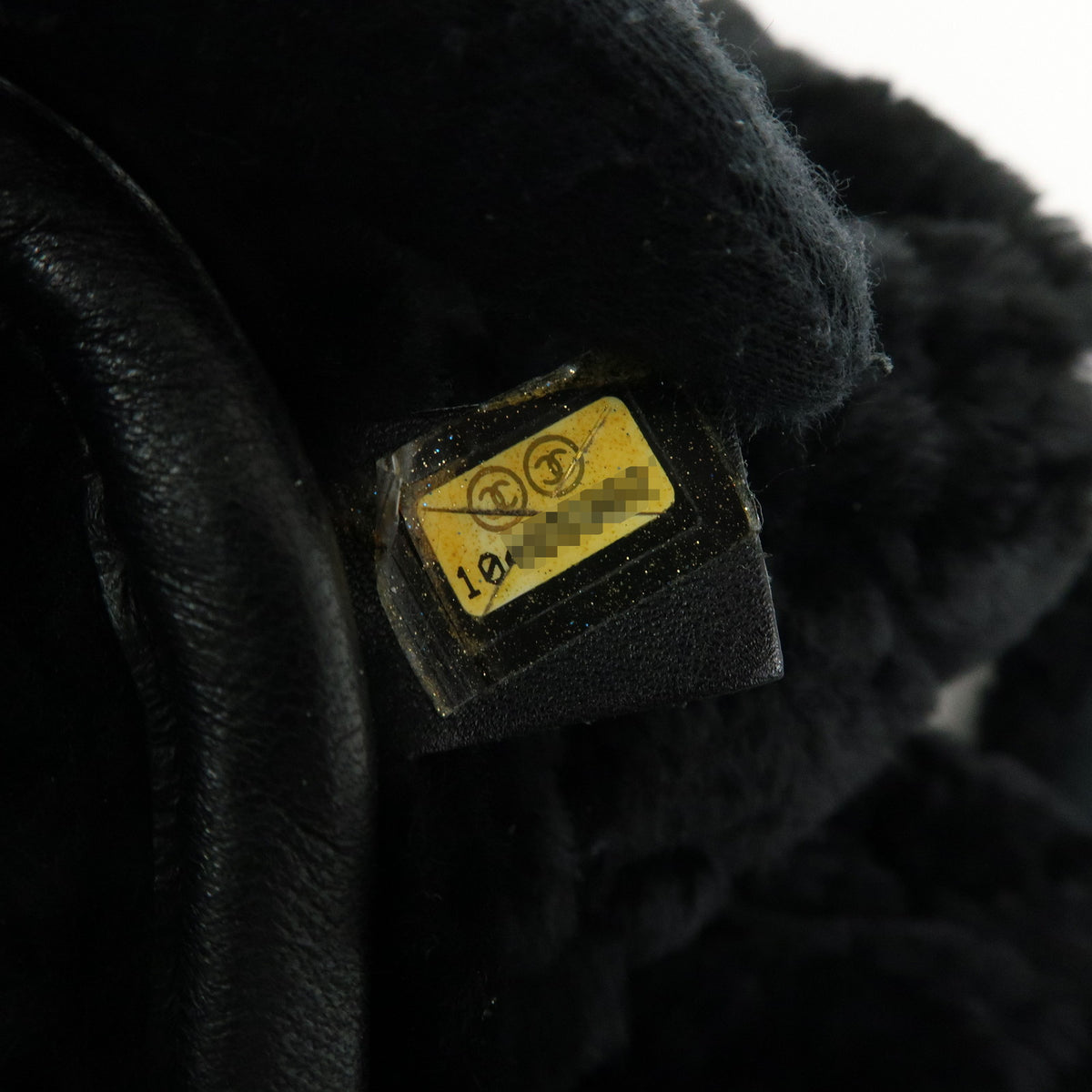 CHANEL Camellia COCO Mark Mouton Suede Chain Shoulder Bag Black