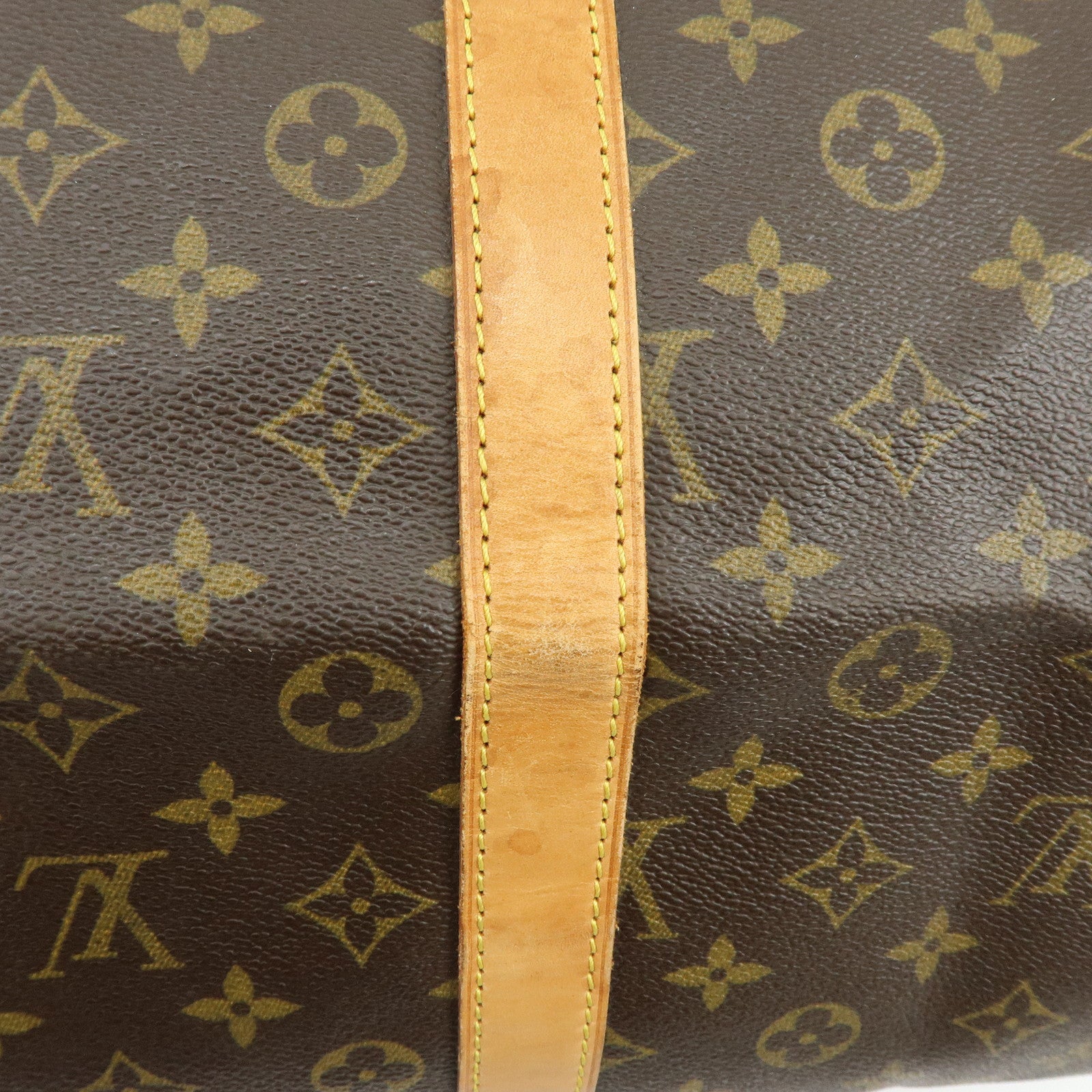 Louis Vuitton Monogram Keep All Bandouliere 55 Boston Bag Brown M41414