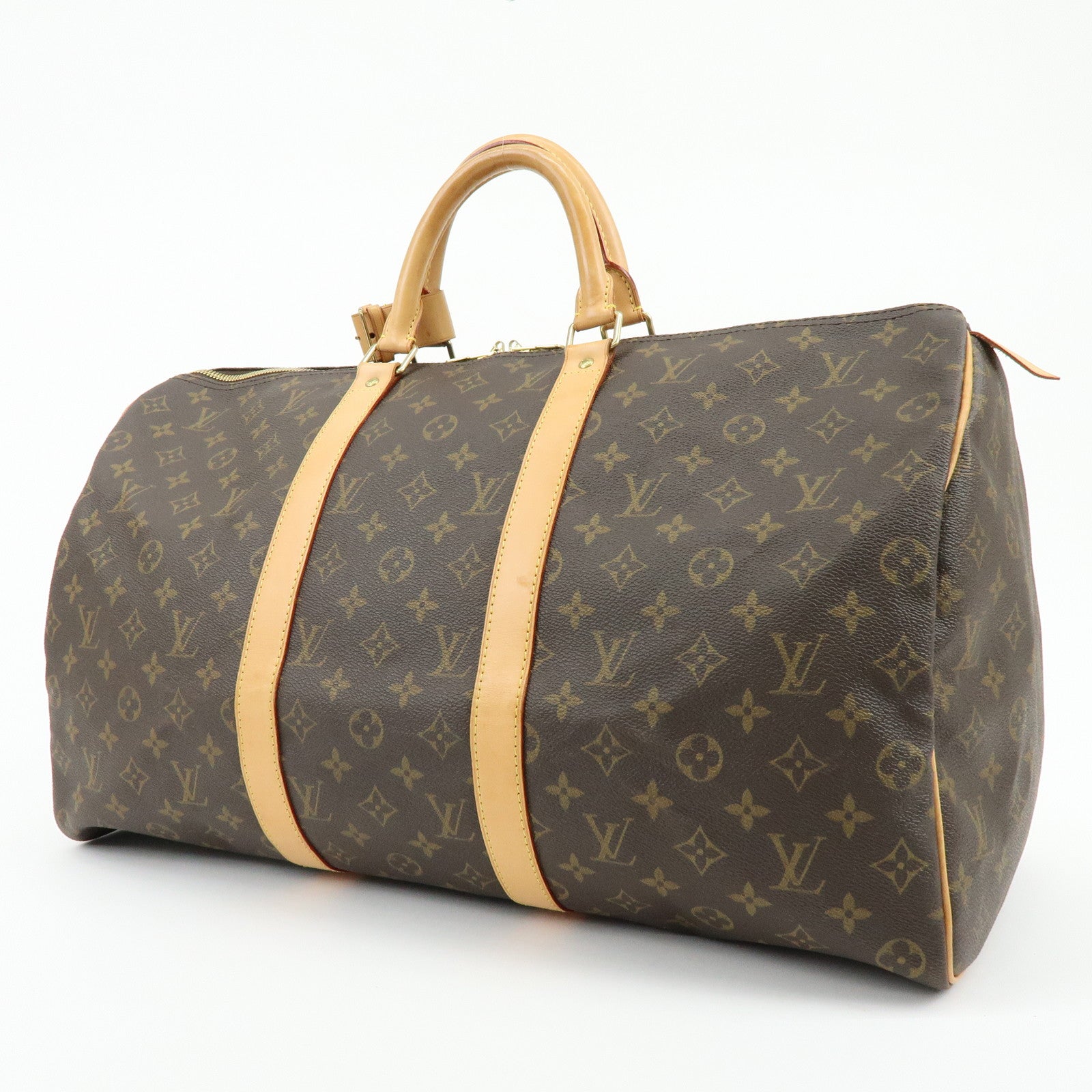 Louis Vuitton Monogram Keep All 50 Boston Bag Hand Bag Brown M41426