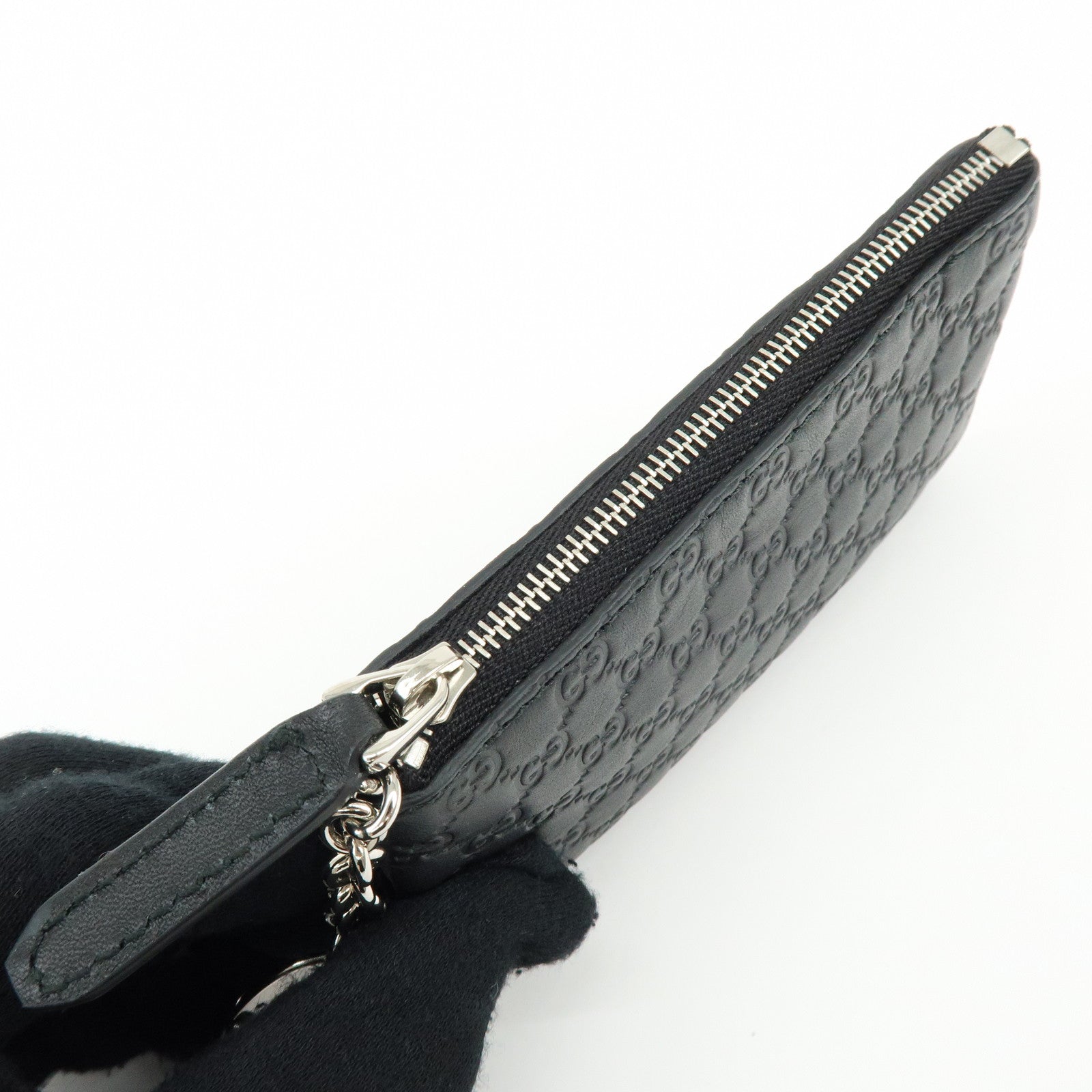 GUCCI  Microguccissima Calf Leather Coin Case Black 544476