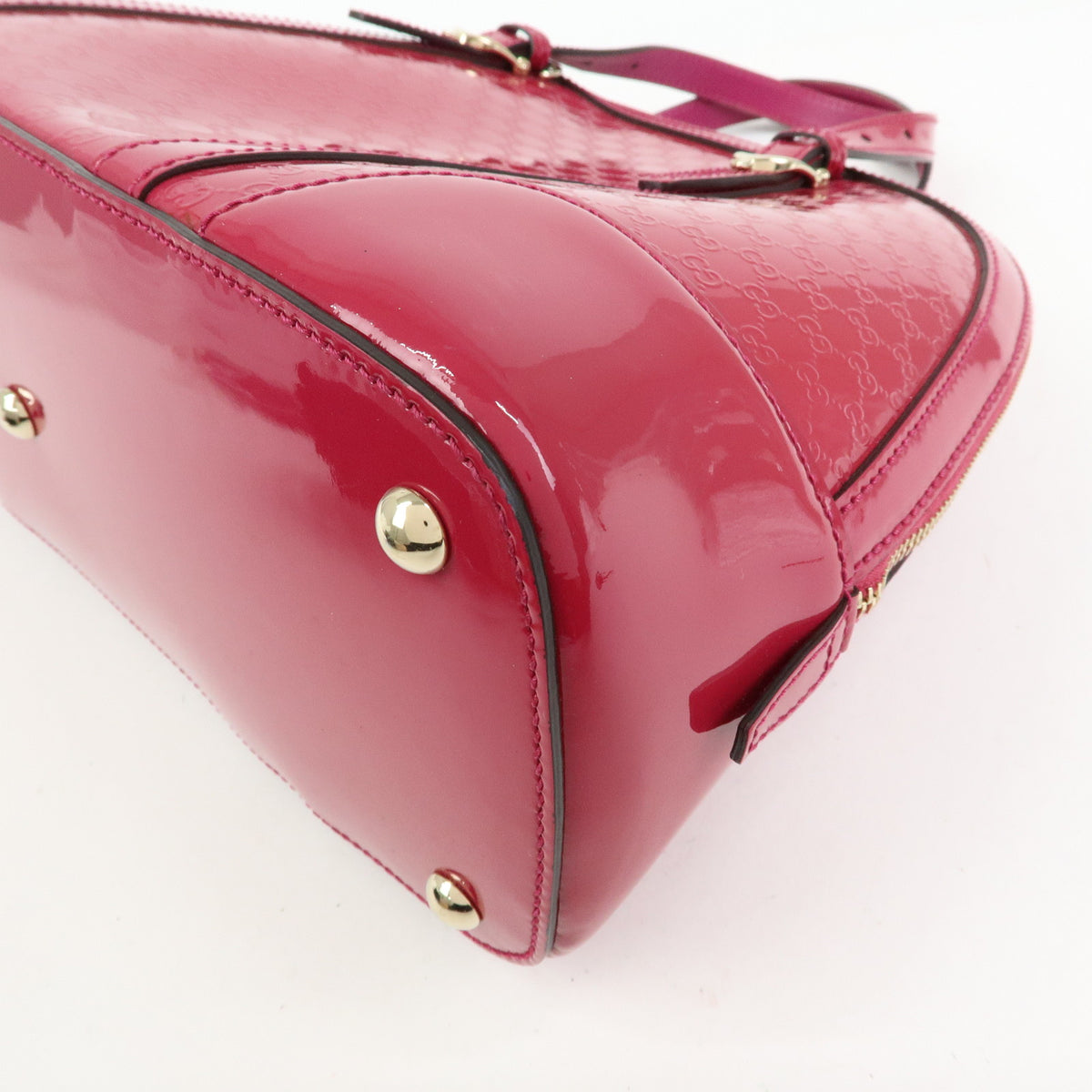 GUCCI Gucci Nice Microguccissima Patent Leather 2Way Bag Pink 309617