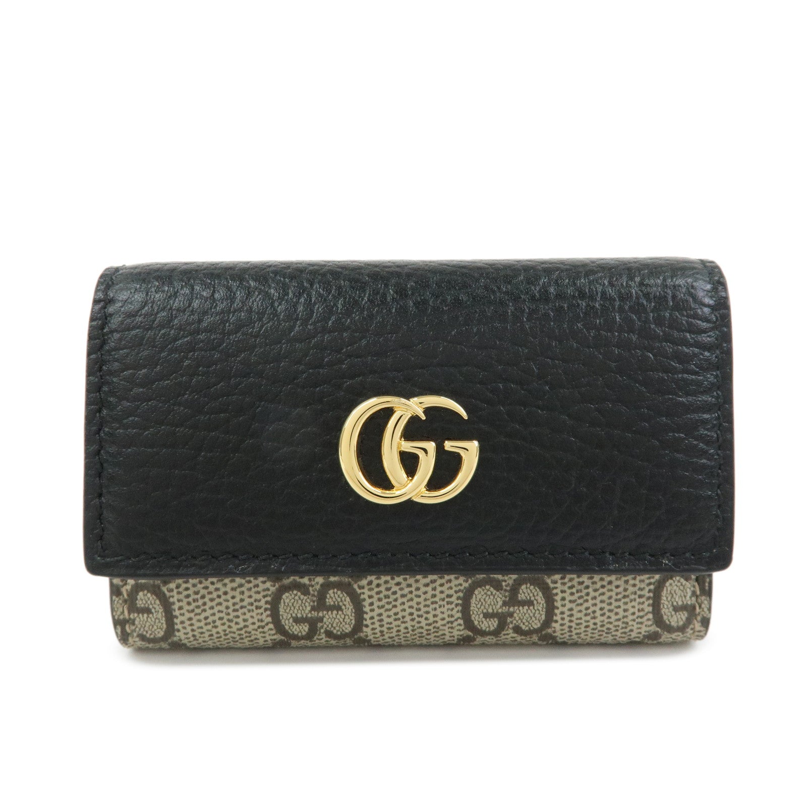 GUCCI GG Marmont Double G Leather 6 Ring Key Case Key Holder 456118
