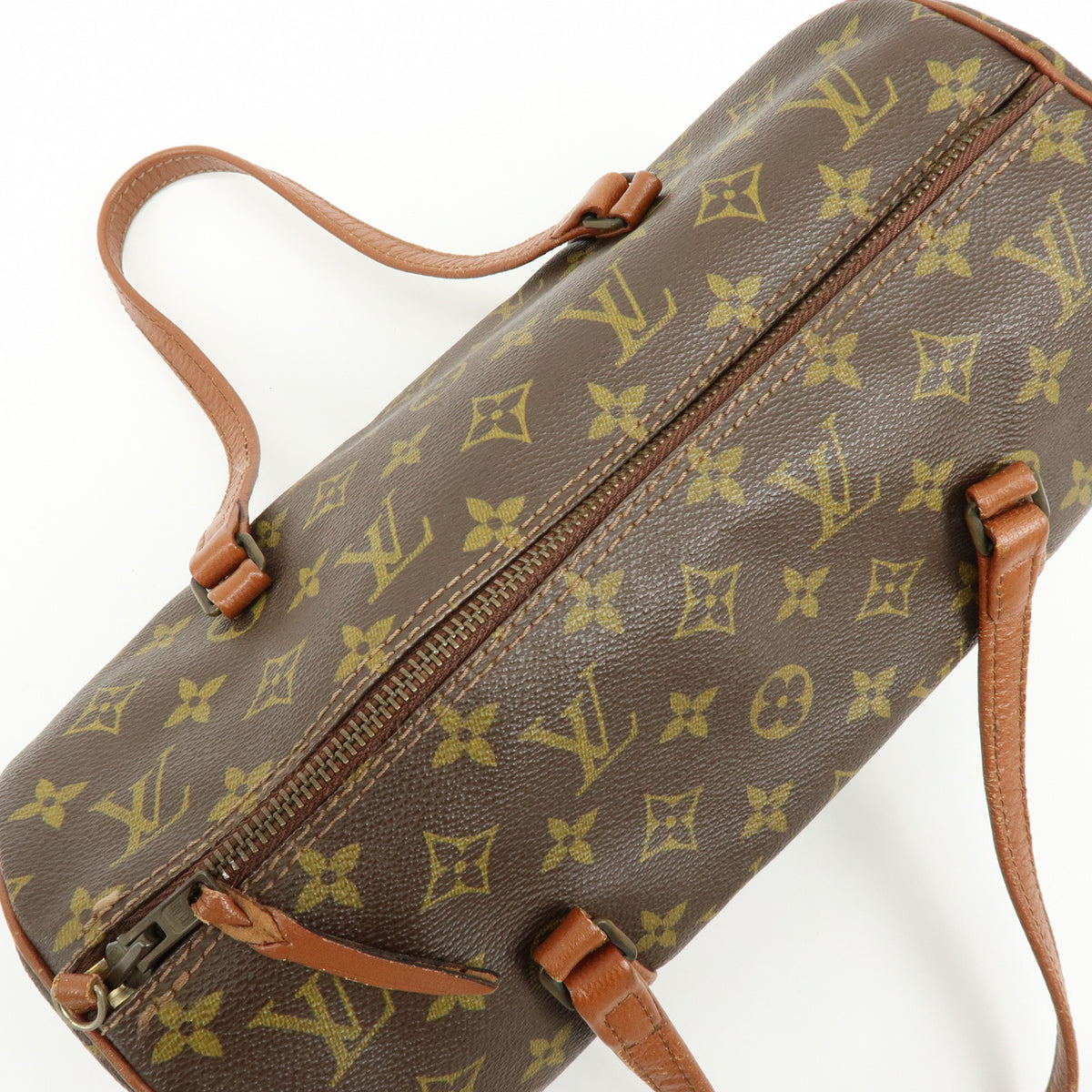 Louis Vuitton Monogram Papillon 30 Hand Bag Brown M51365