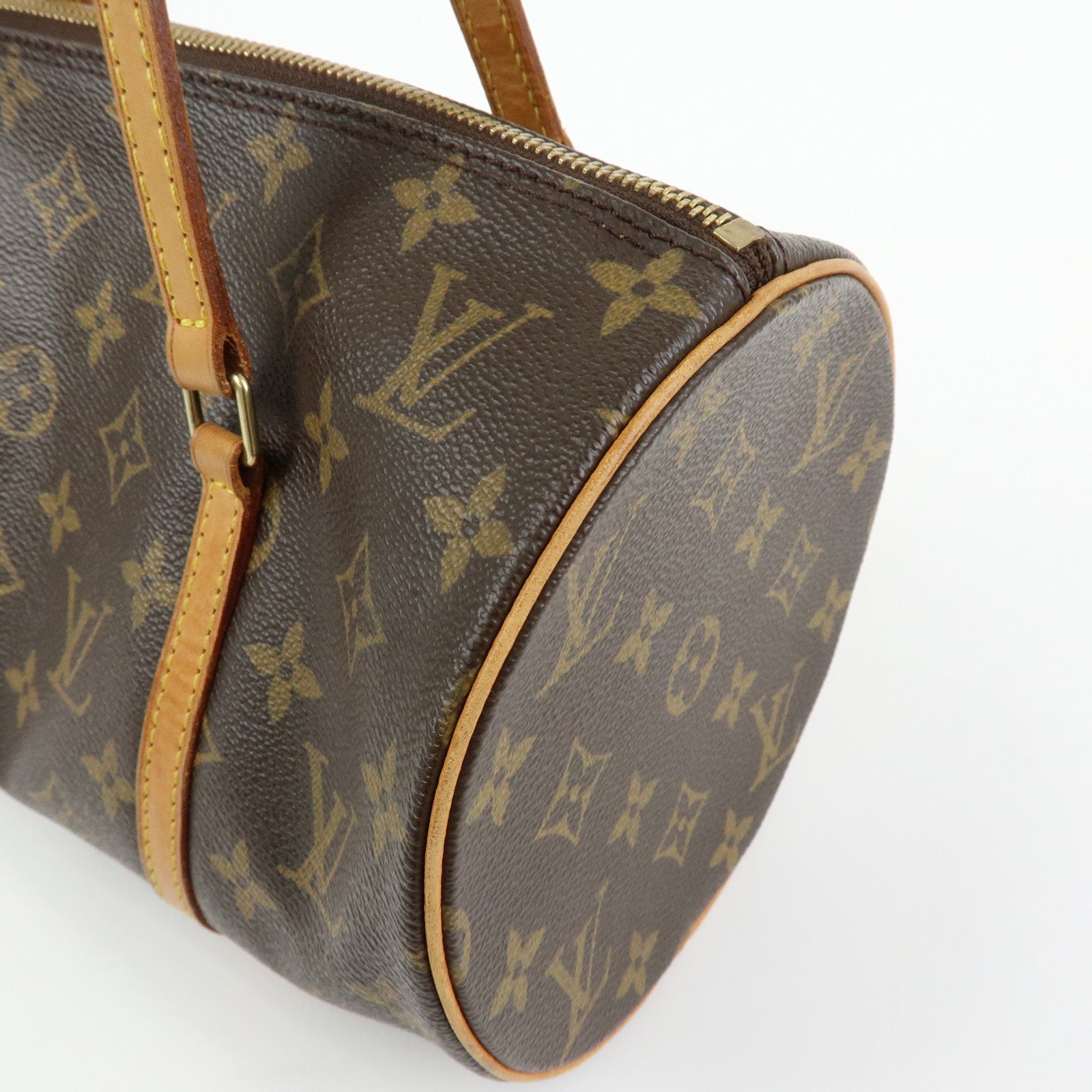 Louis Vuitton Monogram Papillon 30 Hand Bag Brown M51385