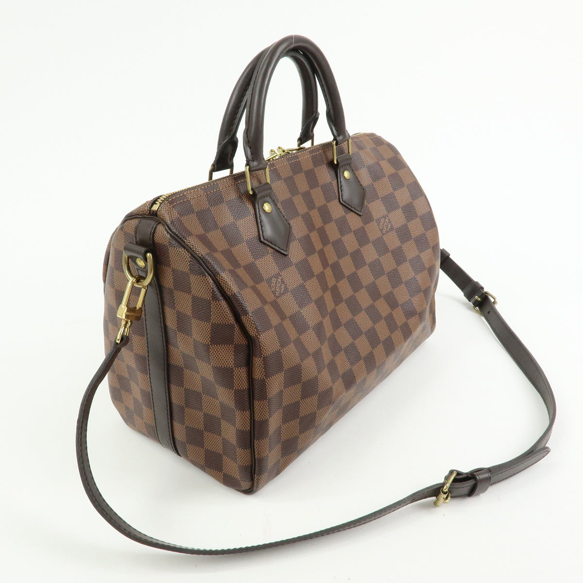 Louis Vuitton Damier Speedy Bandouliere 30 Boston Bag Brown N41367