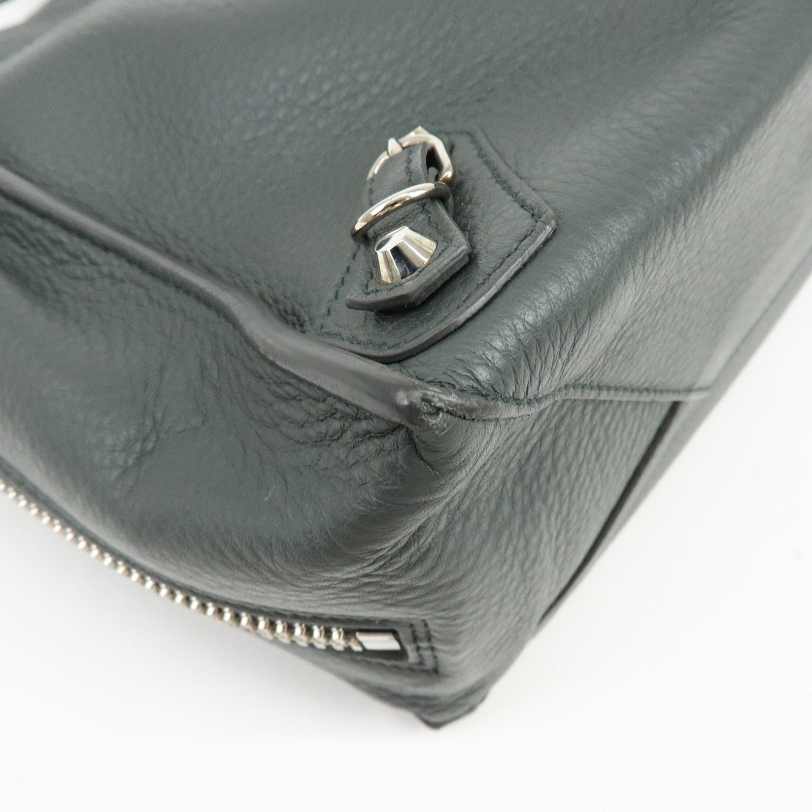 BALENCIAGA The Paper Shoulder Bag Hand Bag Grey 432596