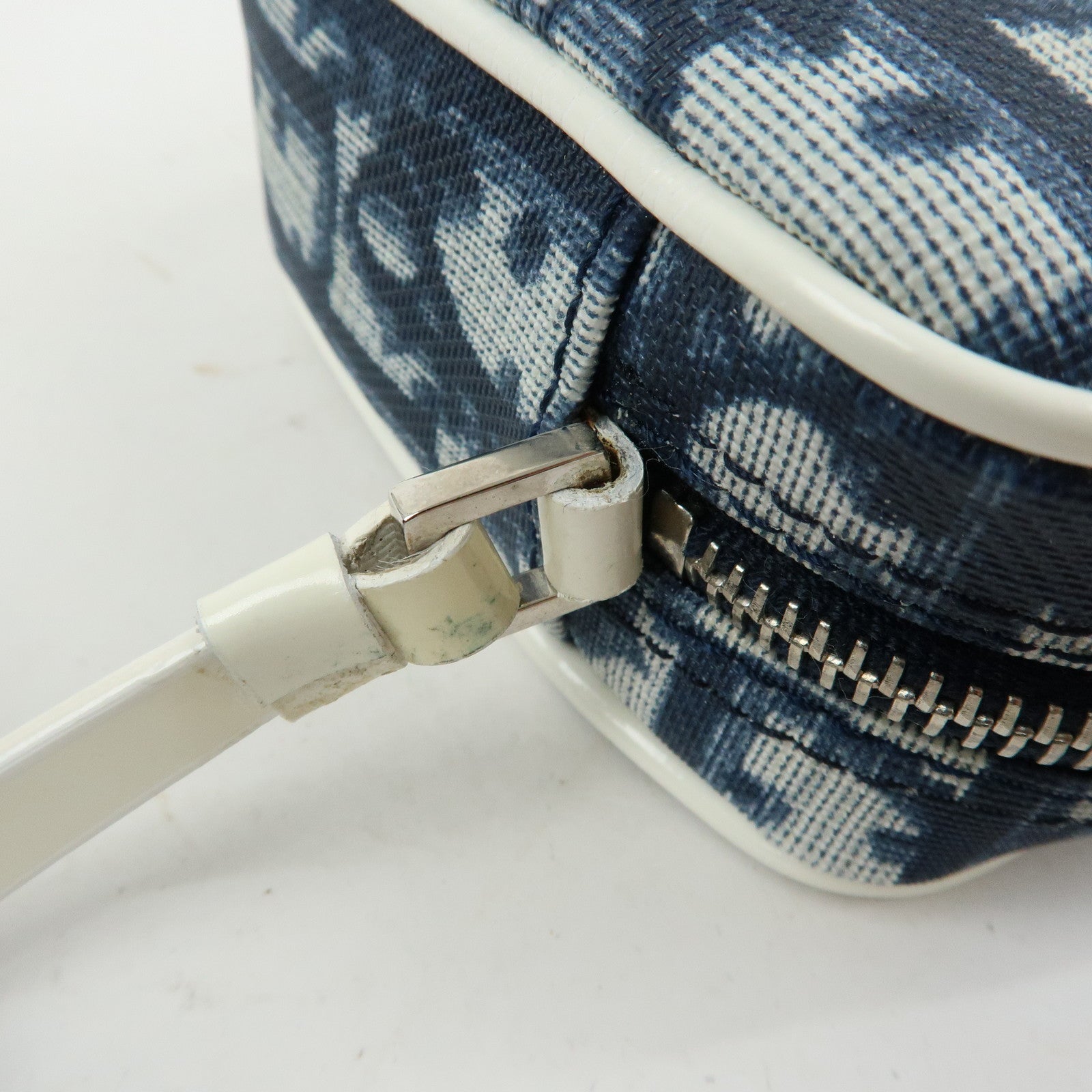Christian Dior Trotter No.1 PVC Patent Leather Shoulder Bag Navy