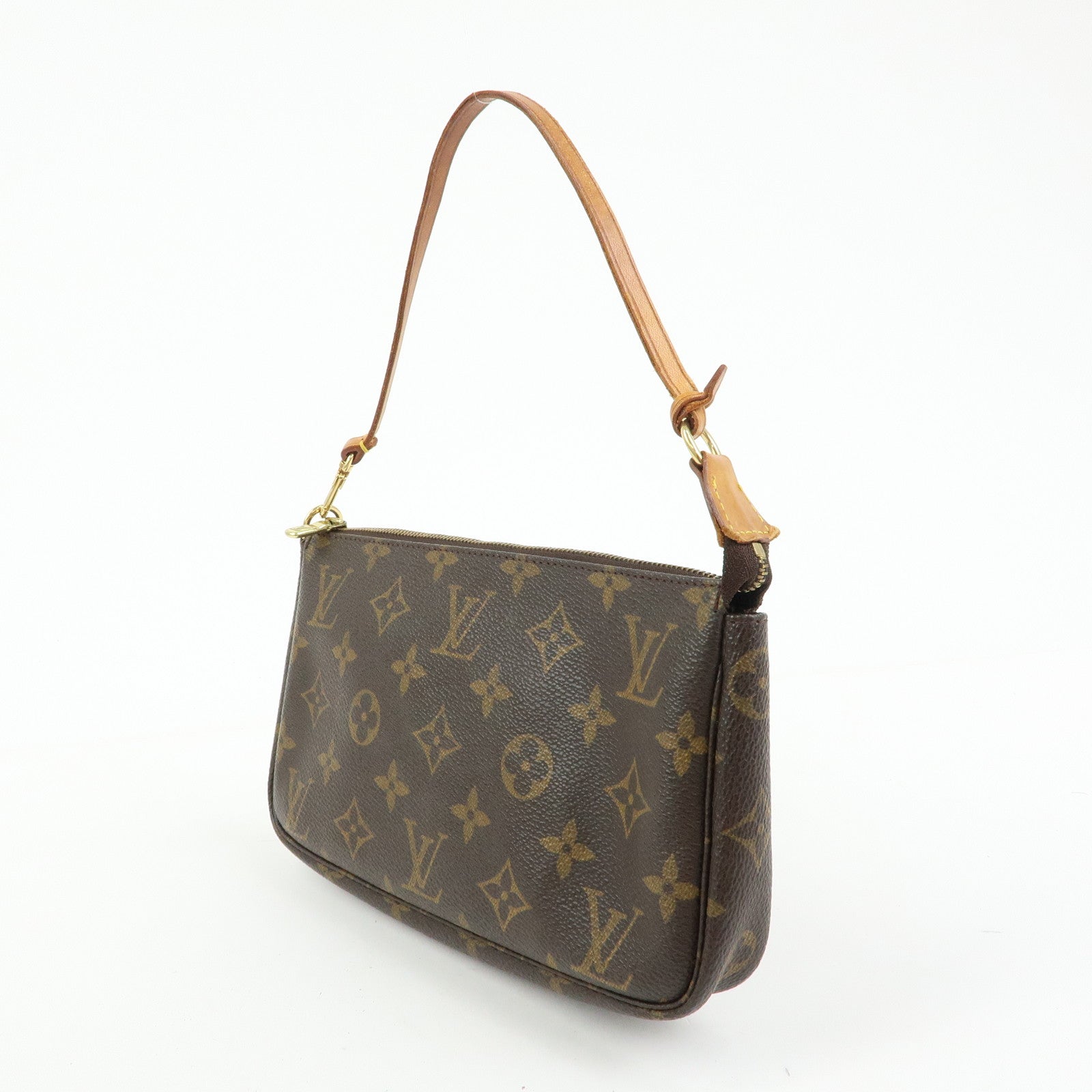 Louis Vuitton Monogram Pochette Accessoires Hand Bag Brown M51980