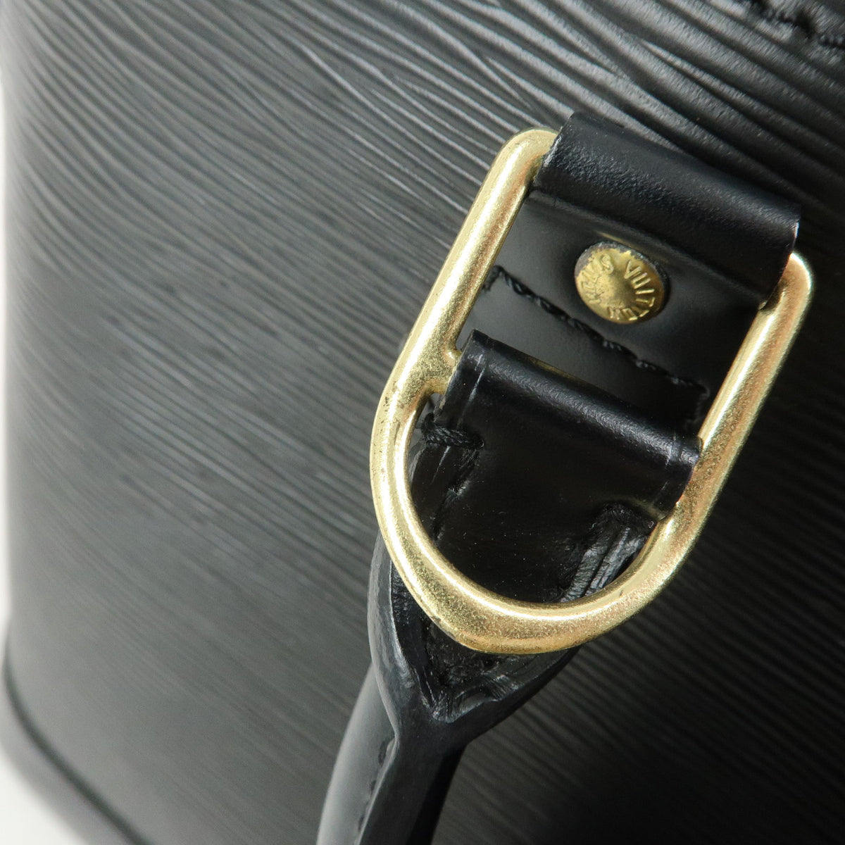 Louis Vuitton Epi Alma Leather Hand Bag Noir Black M52142