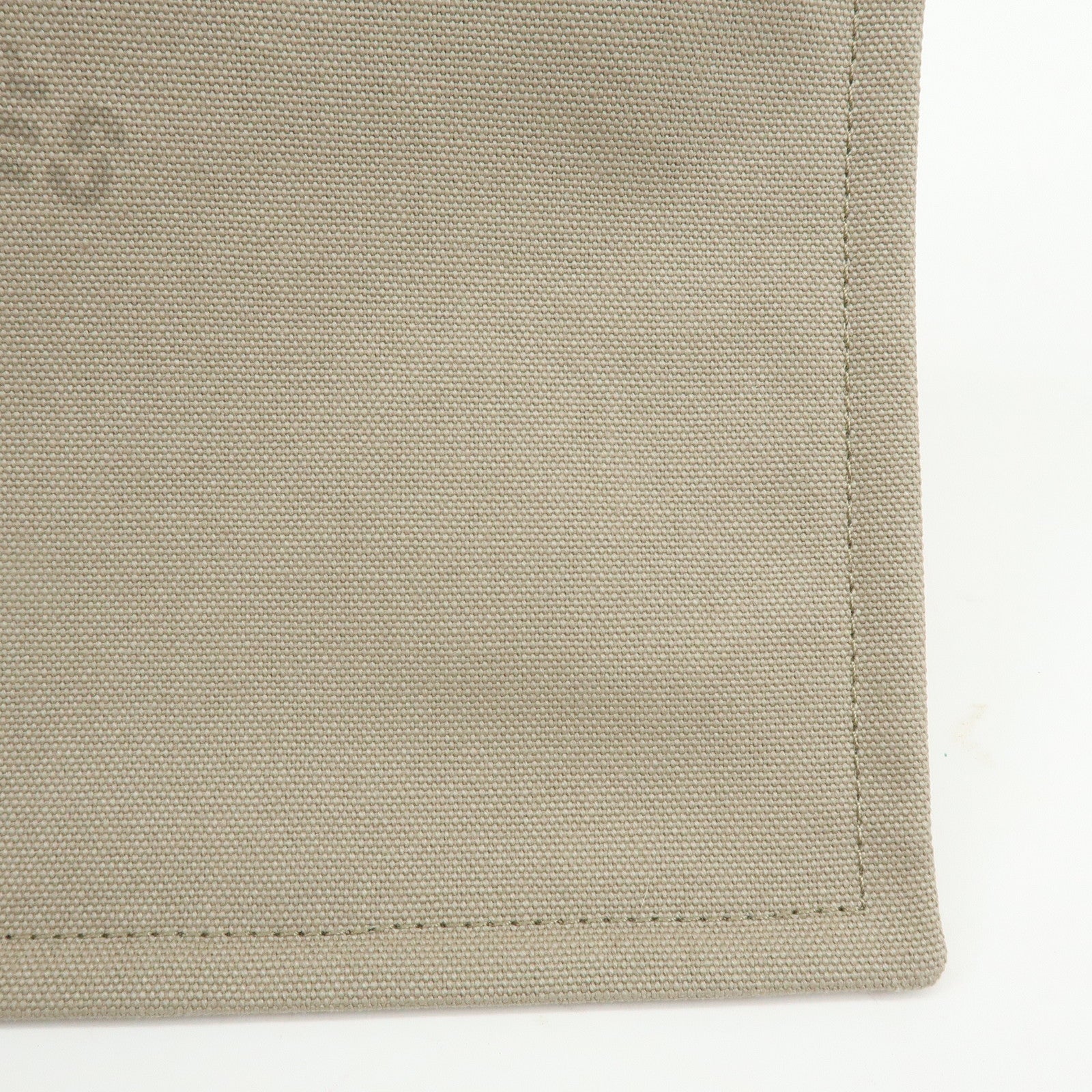 HERMES Yachting GM Canvas Flat Pouch Cosmetic Pouch Beige