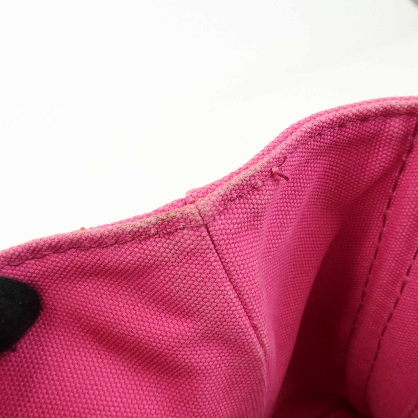 PRADA Triangle Logo Canapa Mini Canvas Tote Hand Bag Pink BN2439