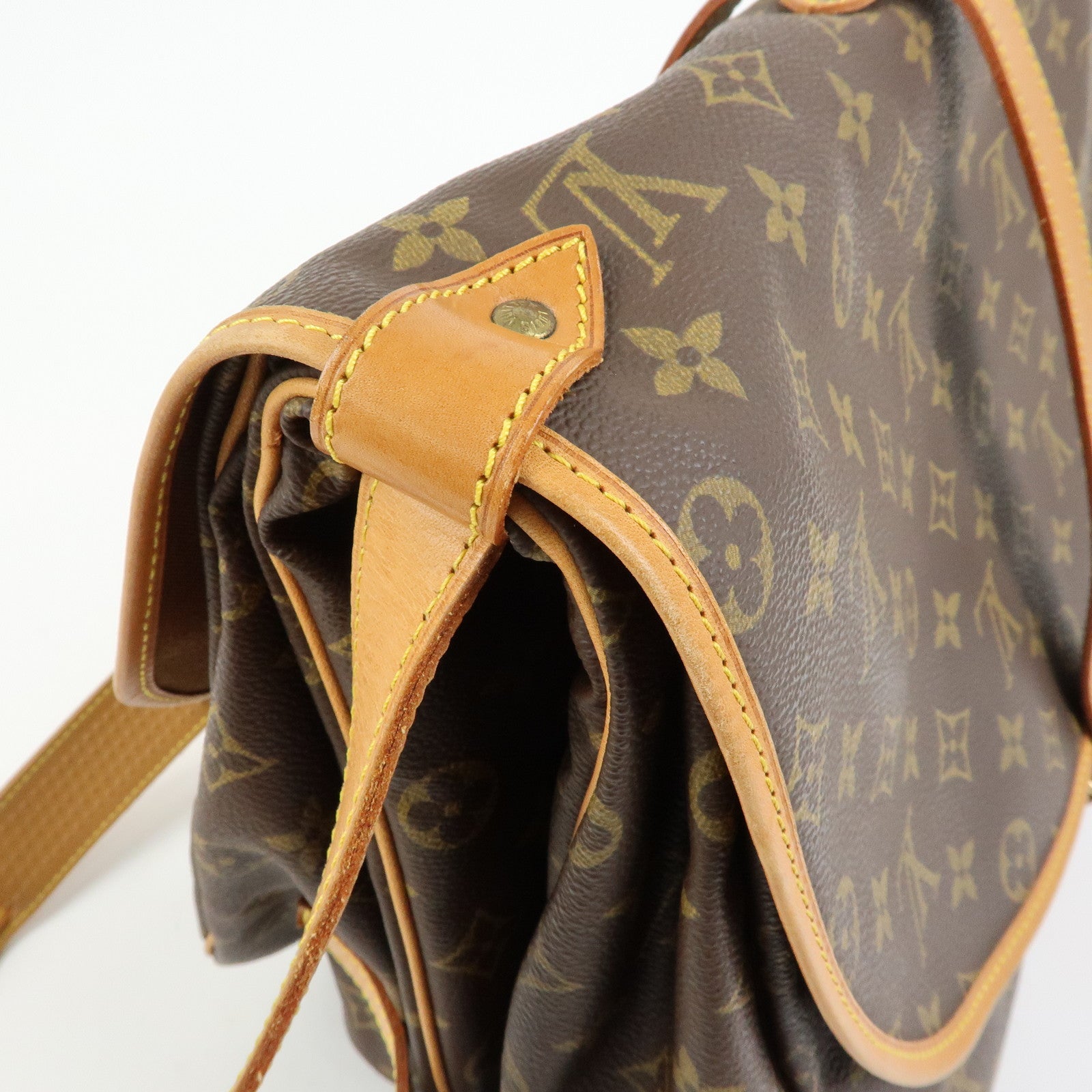 Louis Vuitton Monogram Saumur 35 Shoulder Bag Brown M42254