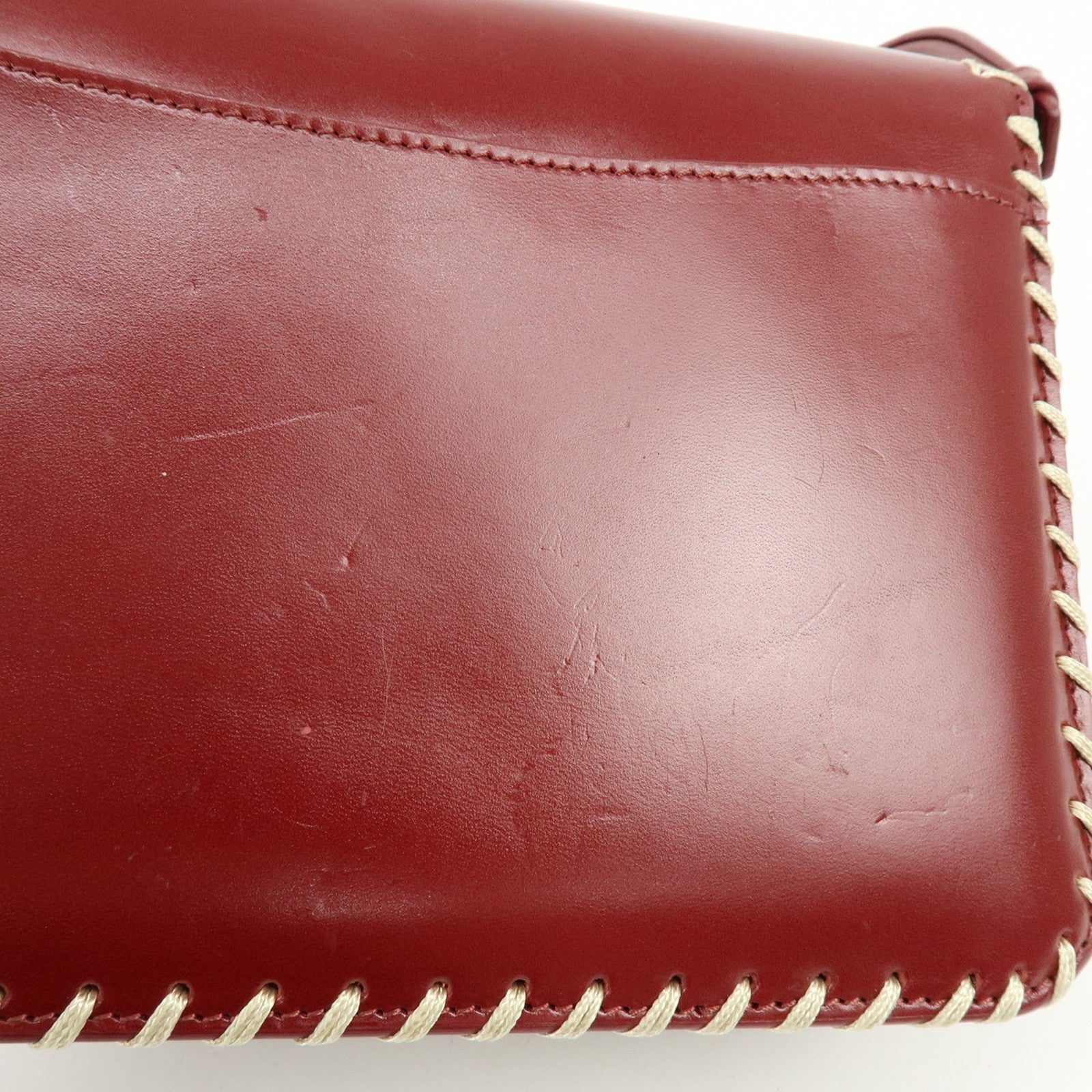 Chloe KATTIE Leather Shoulder Bag Crossbody Bag Wine Red