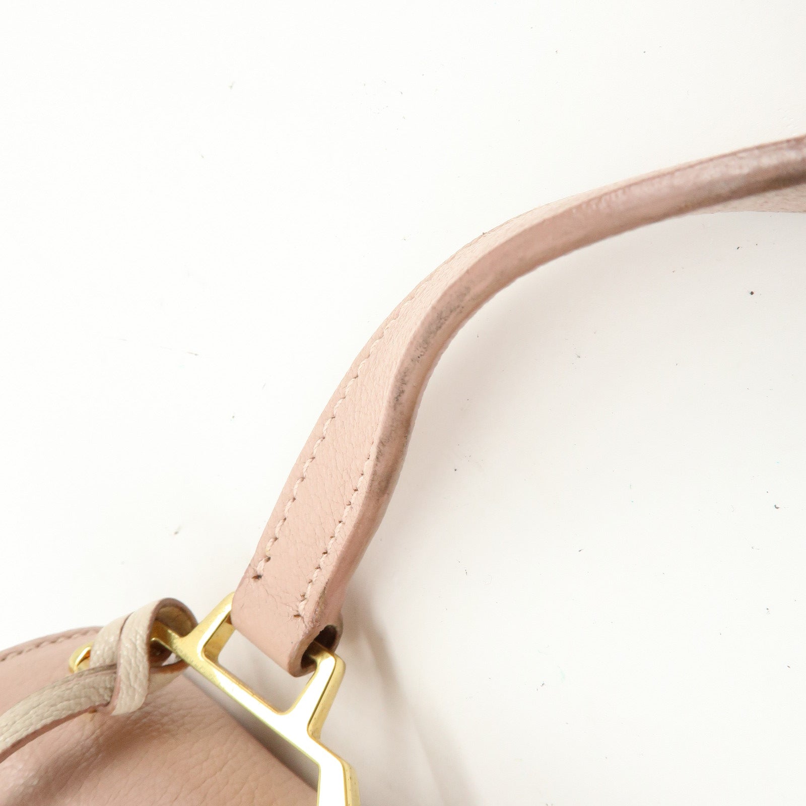 MIU MIU Madras Leather 2Way Bag Shoulder Bag Bi-Color Light Pink