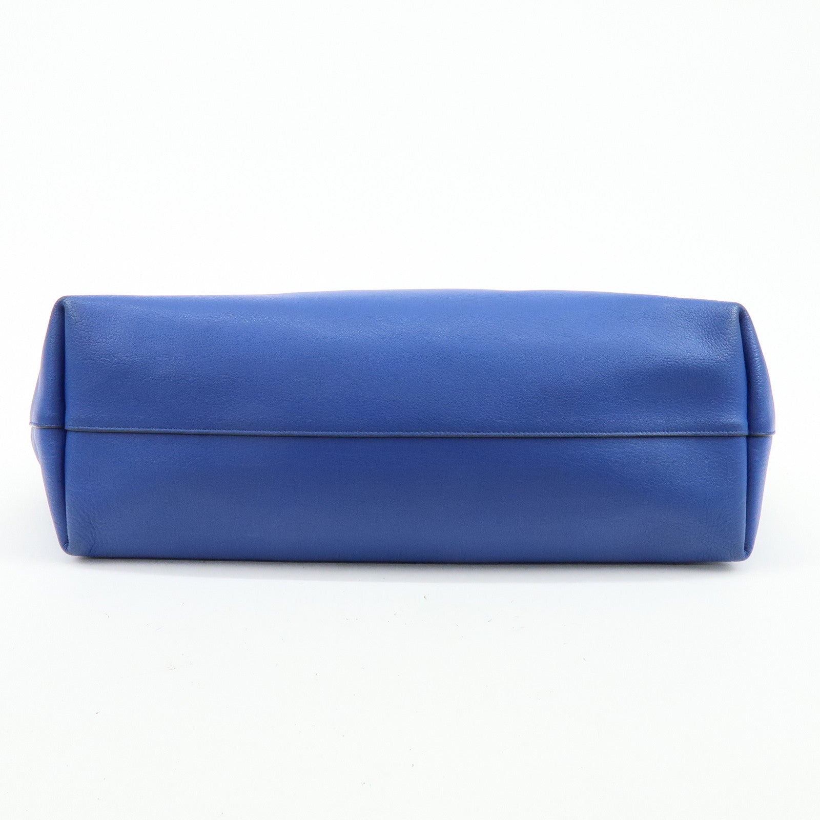 SAINT LAURENT PARIS Cassandra Leather Sac Shopping Bag Blue 394195