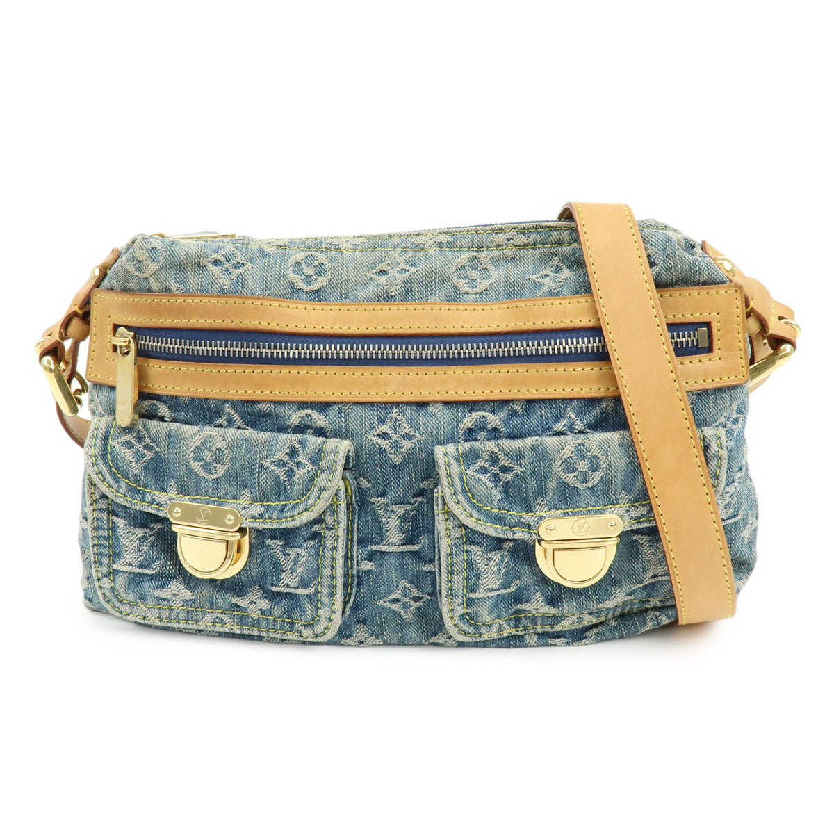 Louis Vuitton Monogram Denim Baggy PM 2Way Bag Shoulder Bag M95049