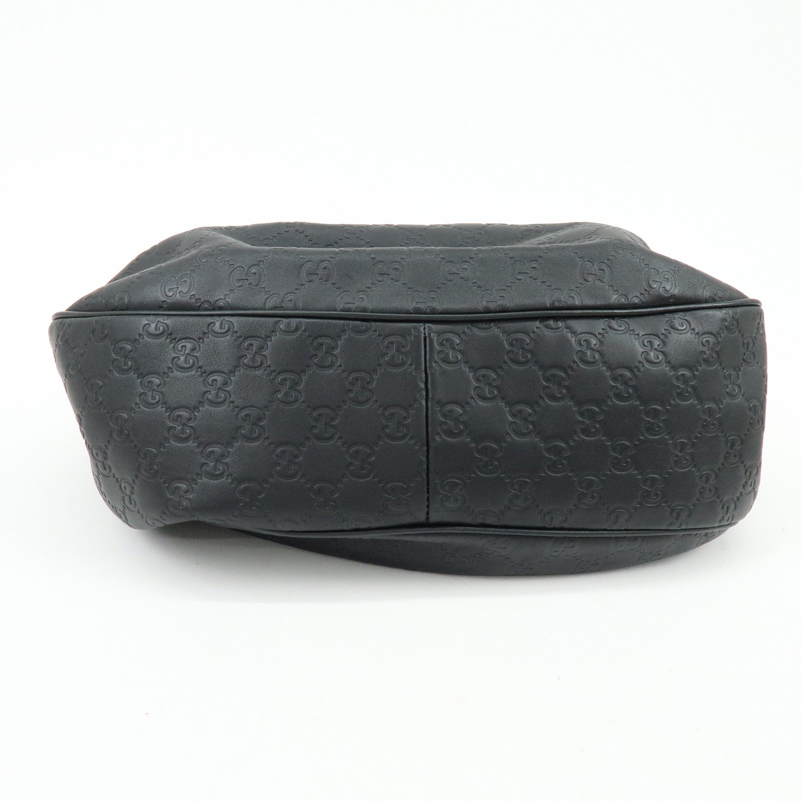 GUCCI Sukey Guccissima Leather Shoulder Bag Hand Bag Black 232955